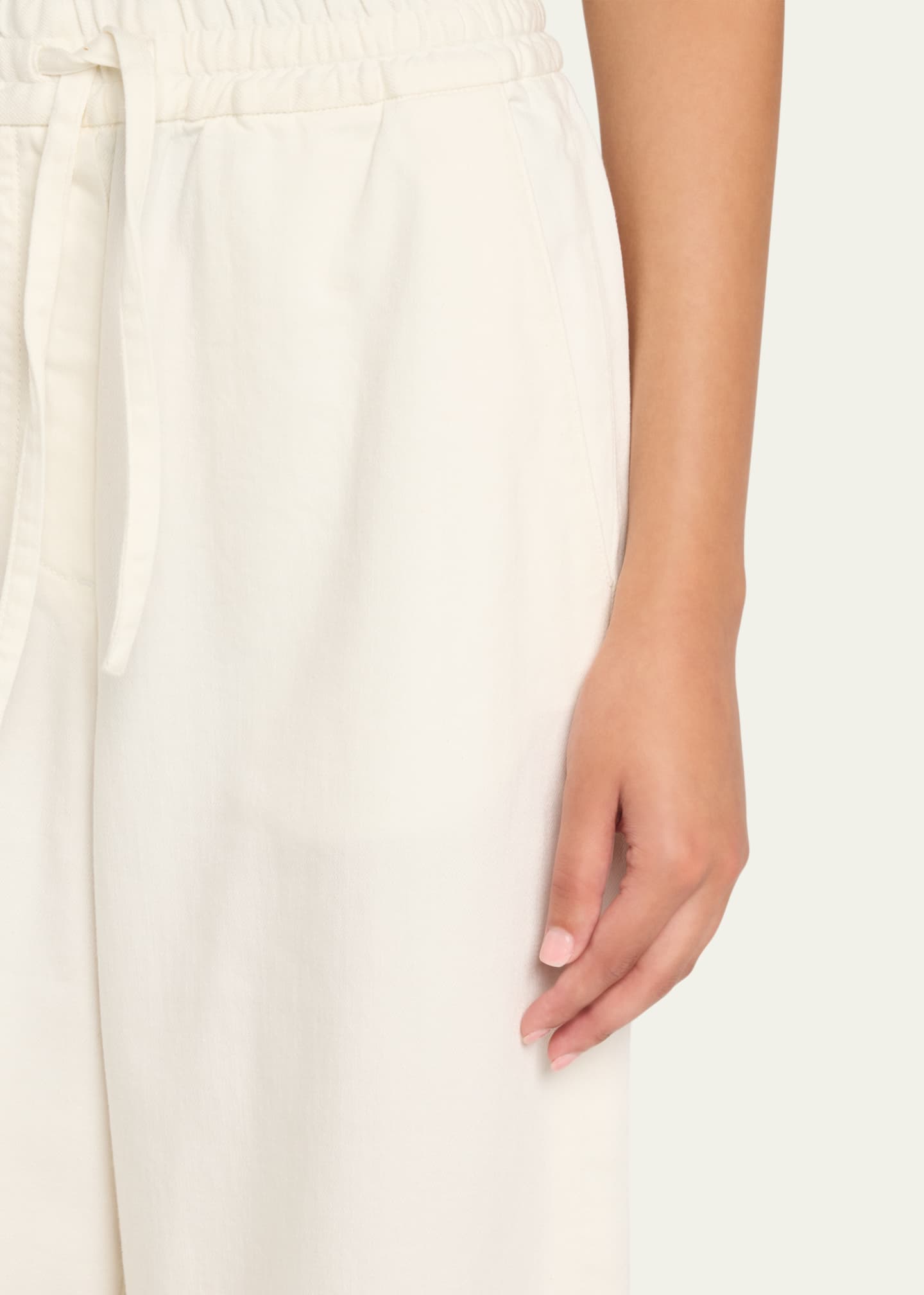 Loewe Anagram Drawstring Wide Leg Cropped Denim Trousers Image 5 of 5