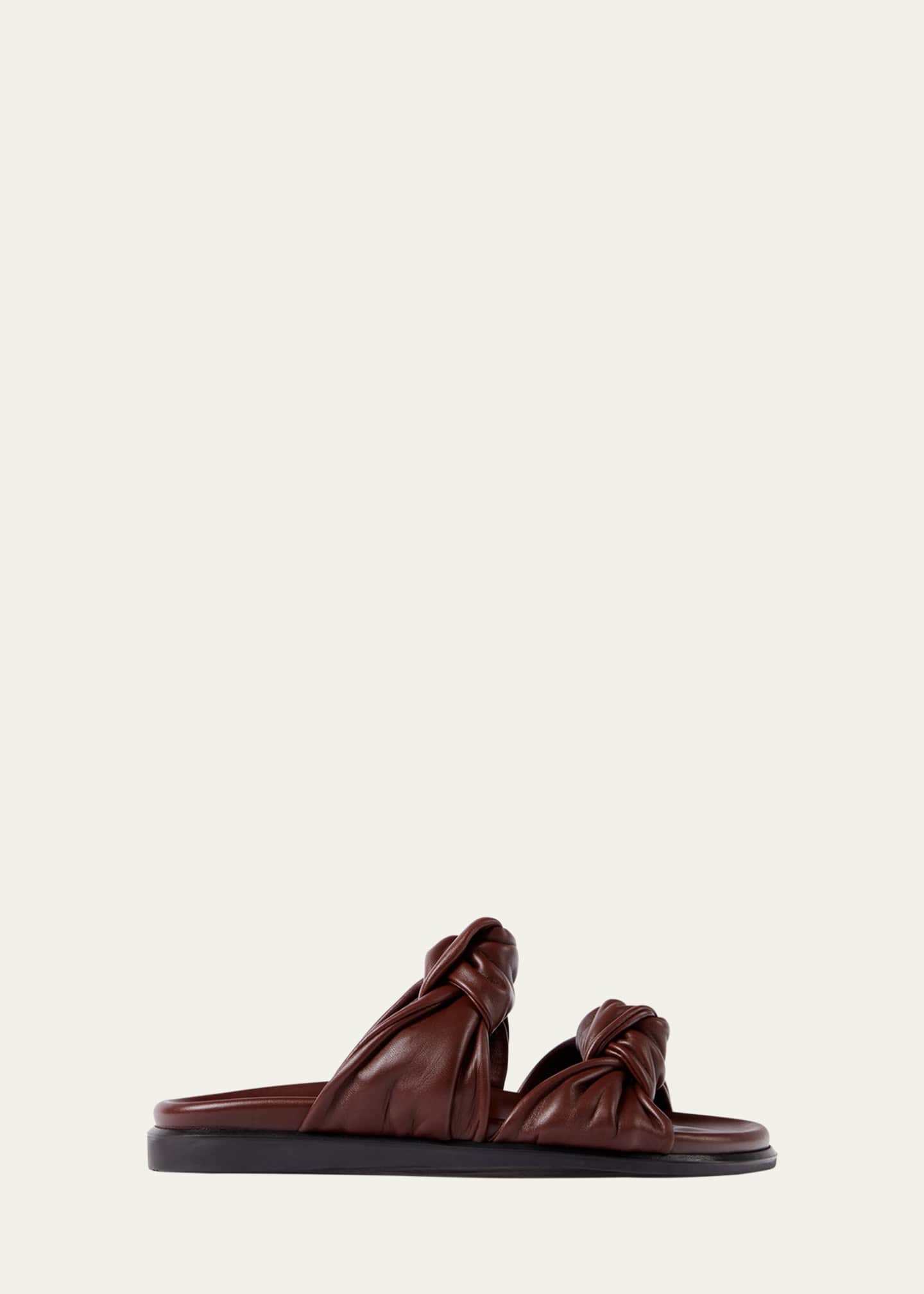 Dear Frances Tye Leather Slide Sandals