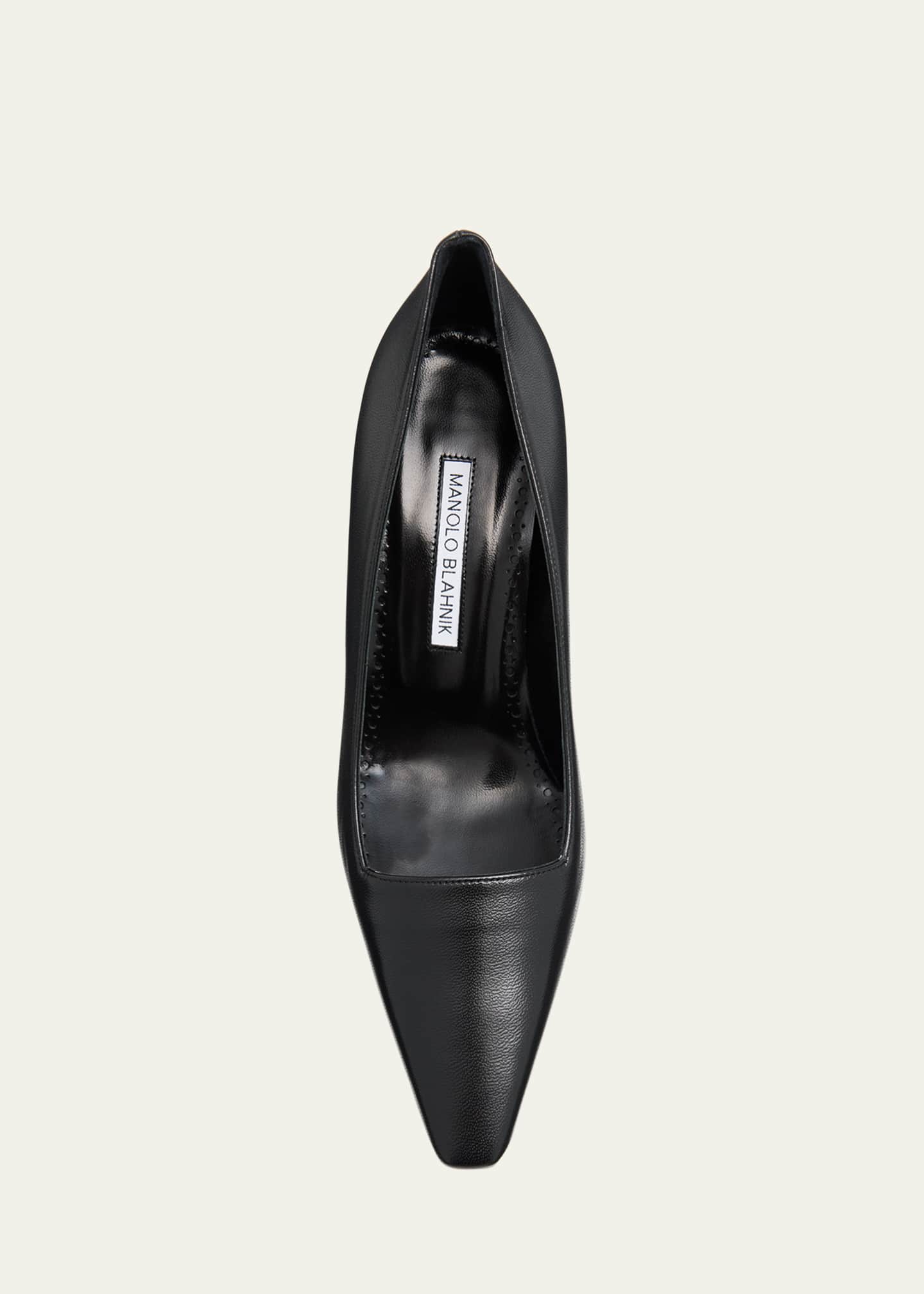 Manolo Blahnik Moiralo Leather Pumps Image 4 of 4
