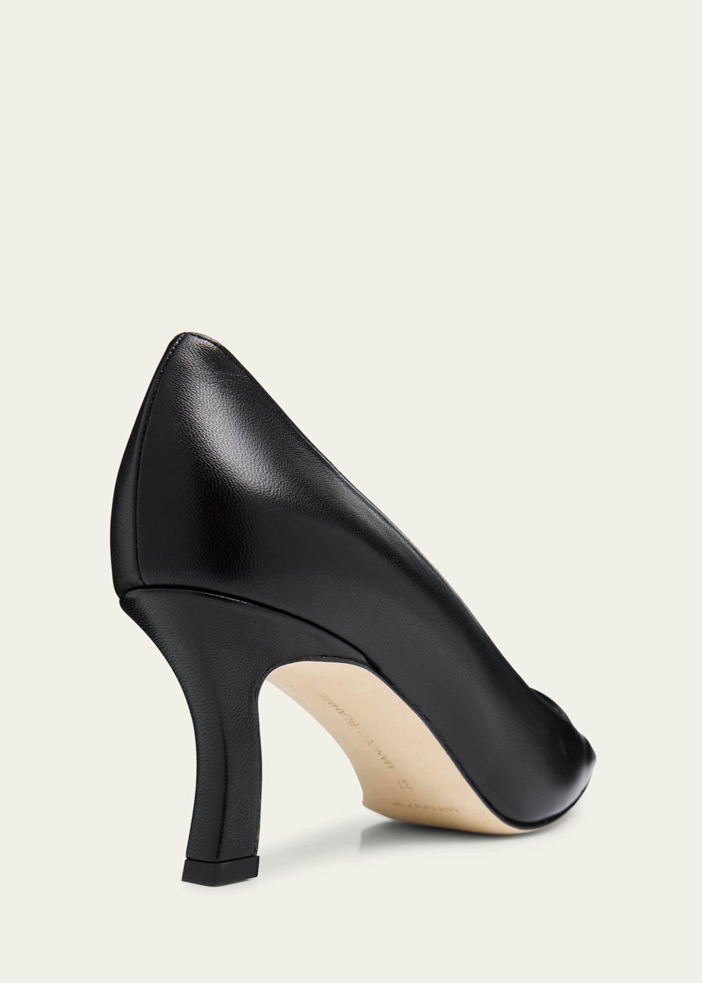 Manolo Blahnik Moiralo Leather Pumps Image 3 of 4