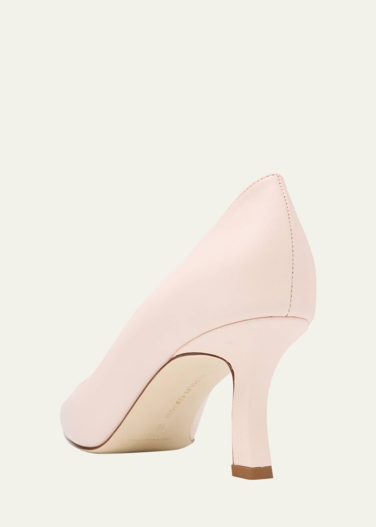 Manolo Blahnik Moiralo Leather Pumps Image 3 of 4