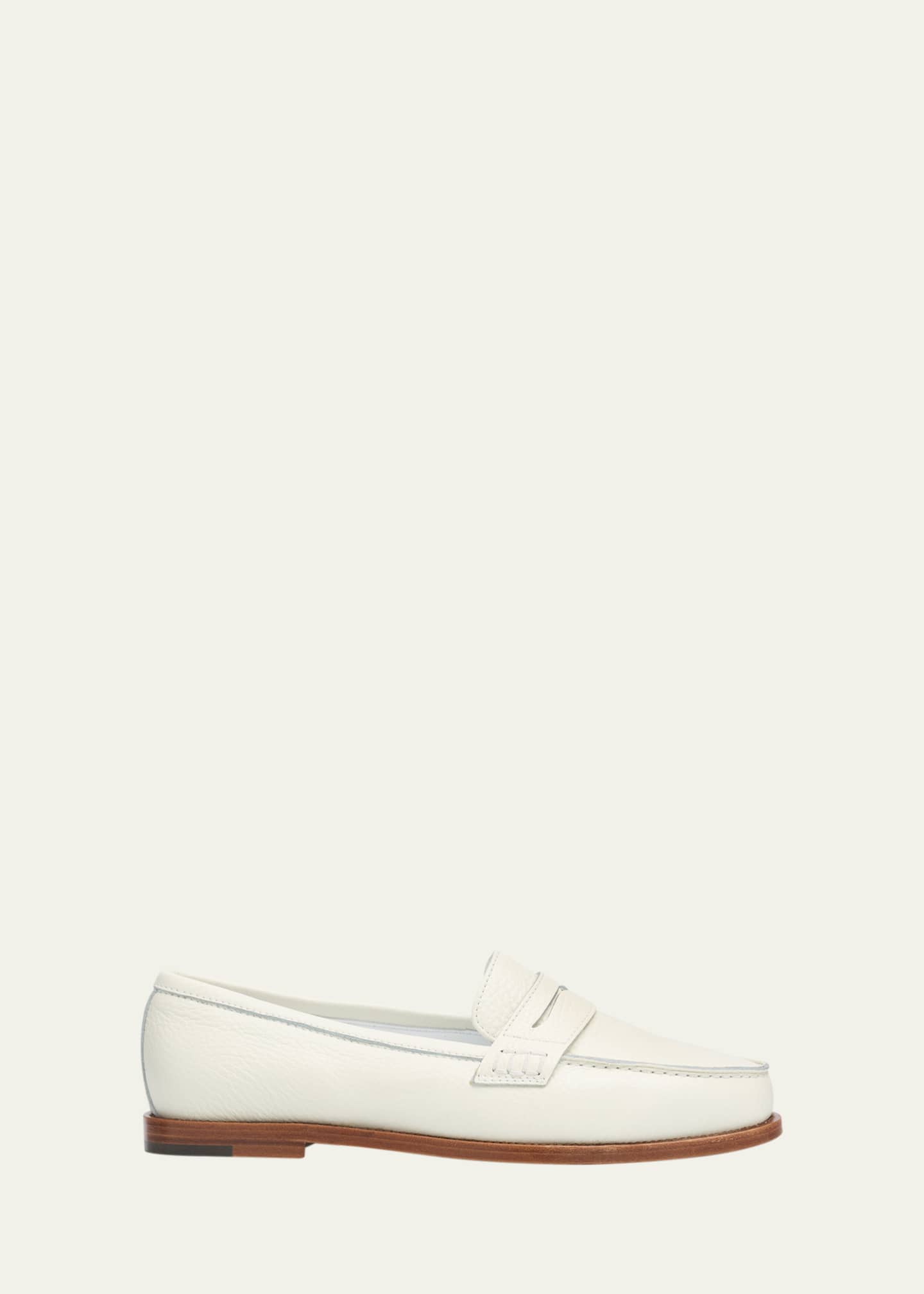 Manolo Blahnik Perrita Leather Penny Loafers Image 1 of 4