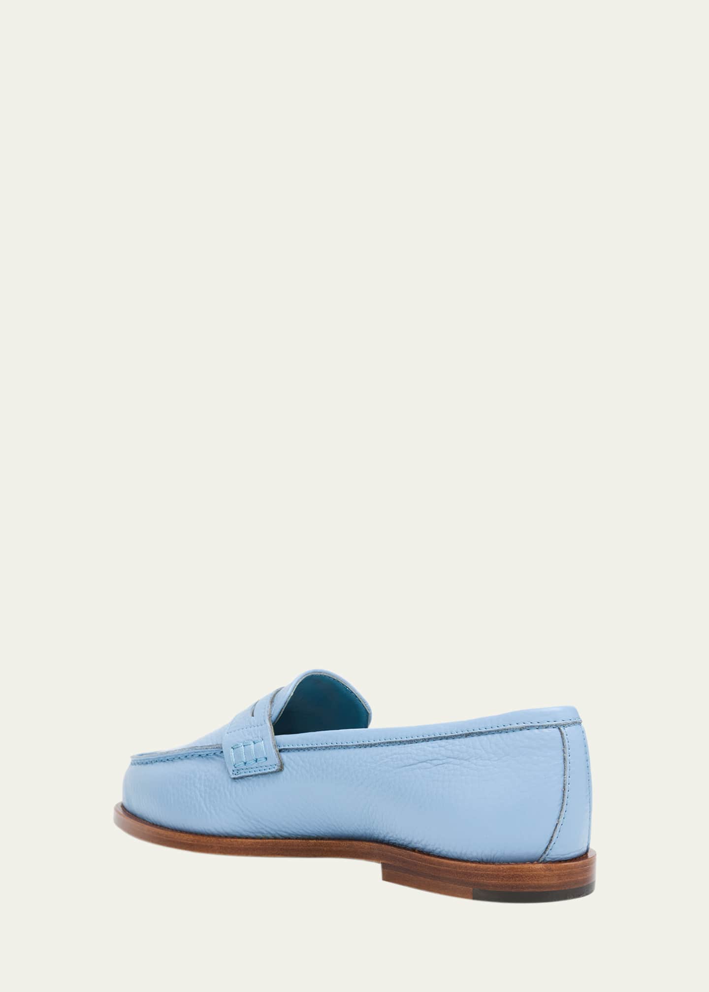 Manolo Blahnik Perrita Leather Penny Loafers Image 2 of 4