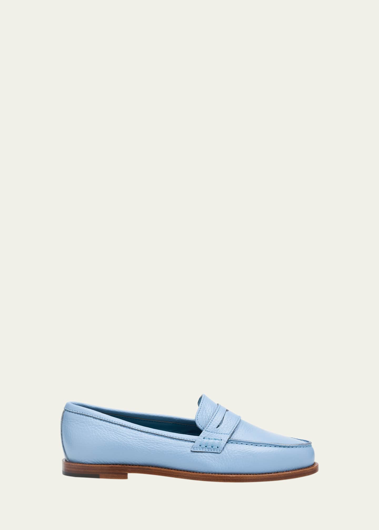 Manolo Blahnik Perrita Leather Penny Loafers Image 1 of 4