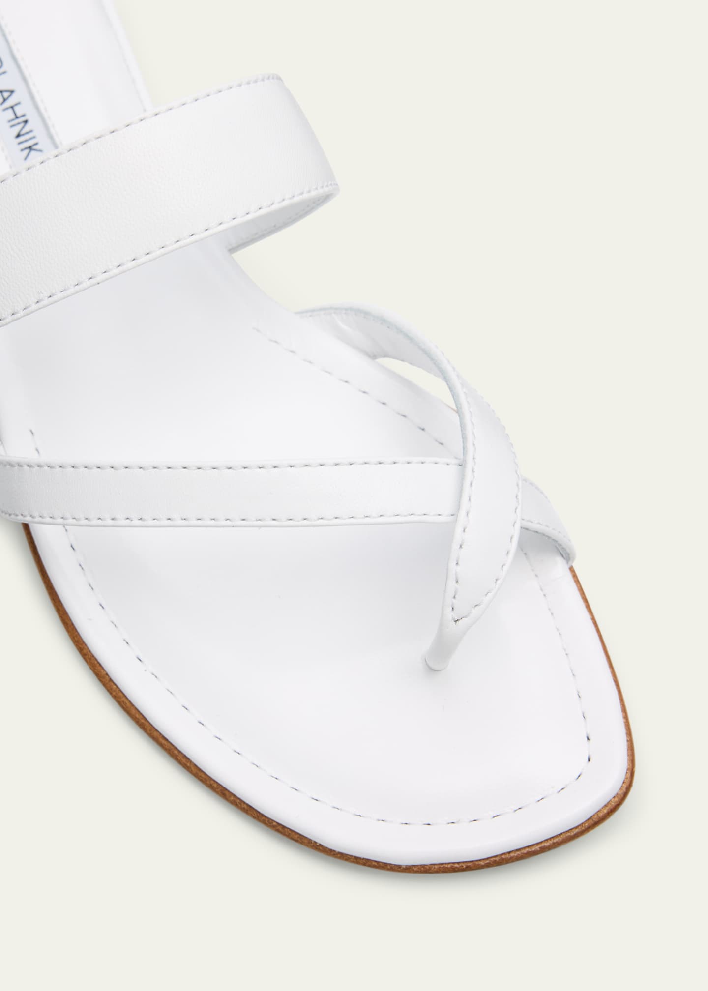 Manolo Blahnik Susa Flat Leather Sandals Image 3 of 4