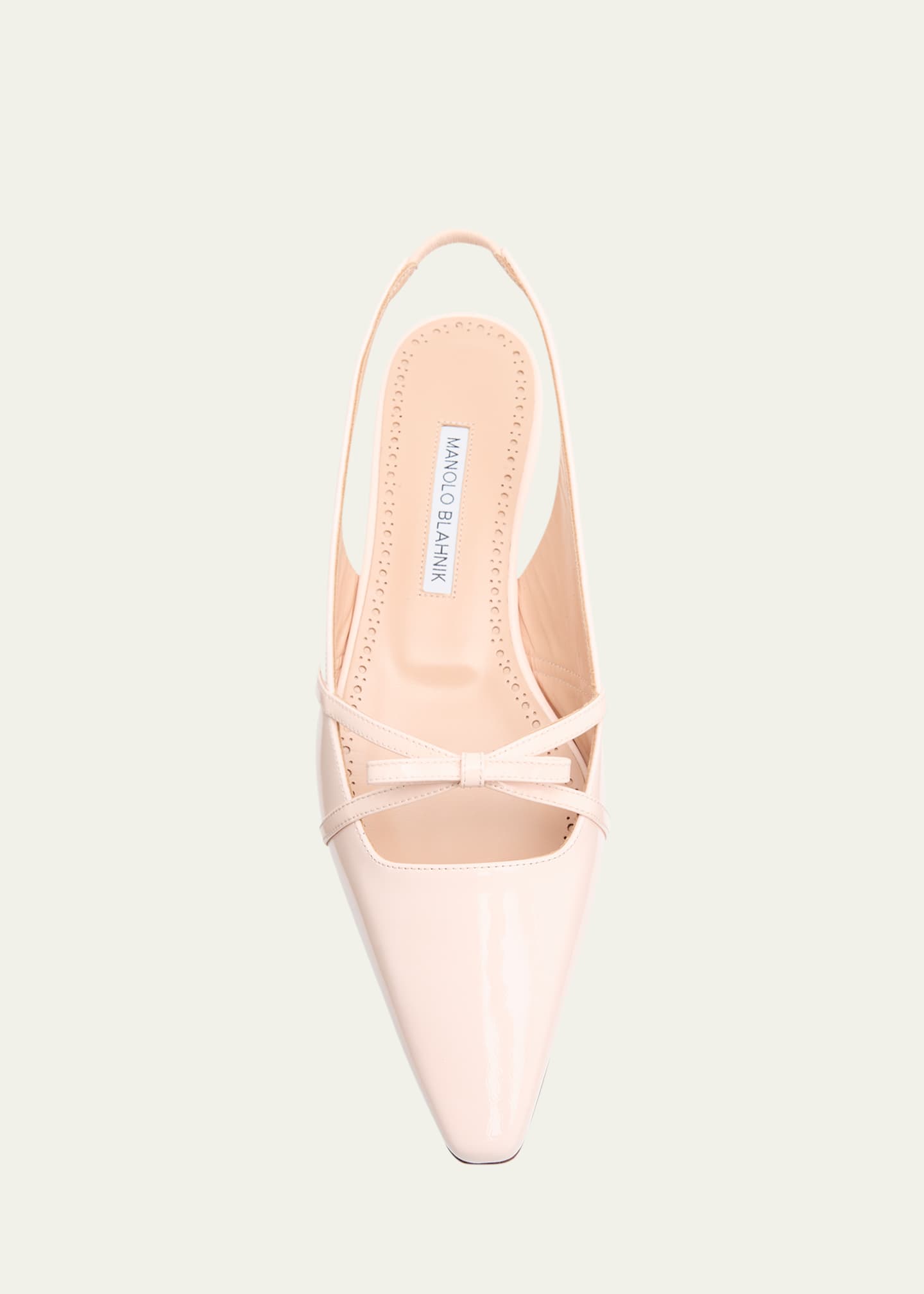 Manolo Blahnik Daria Patent Leather Slingback Ballerina Flats Image 4 of 4