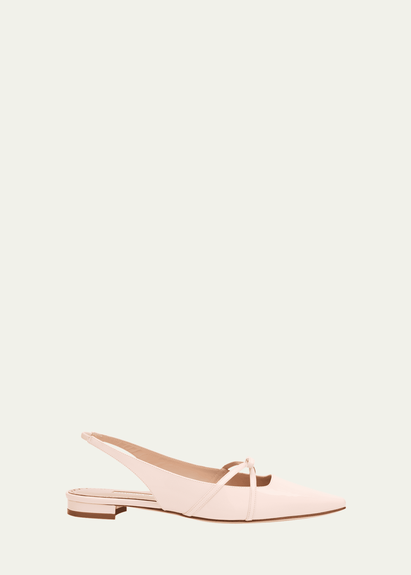 Manolo Blahnik Daria Patent Leather Slingback Ballerina Flats Image 1 of 4
