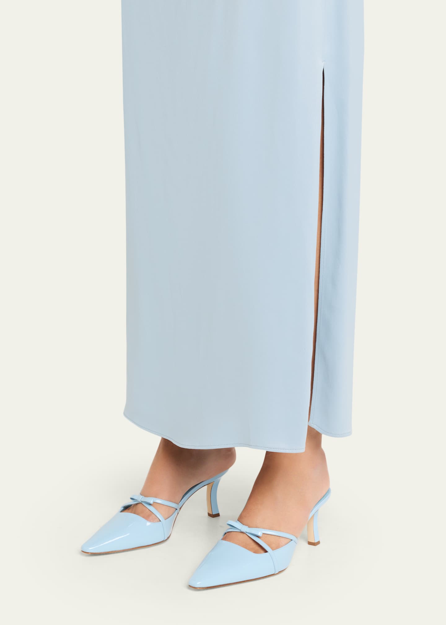Manolo Blahnik Dariamu Patent Leather Bow Mules Image 2 of 6