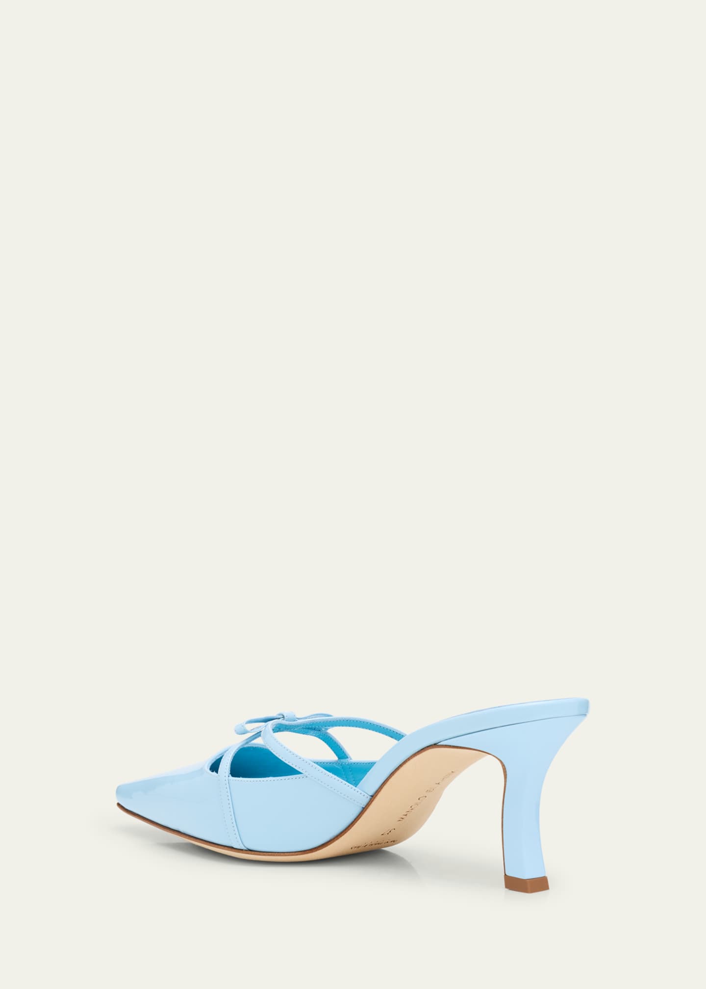 Manolo Blahnik Dariamu Patent Leather Bow Mules Image 4 of 6