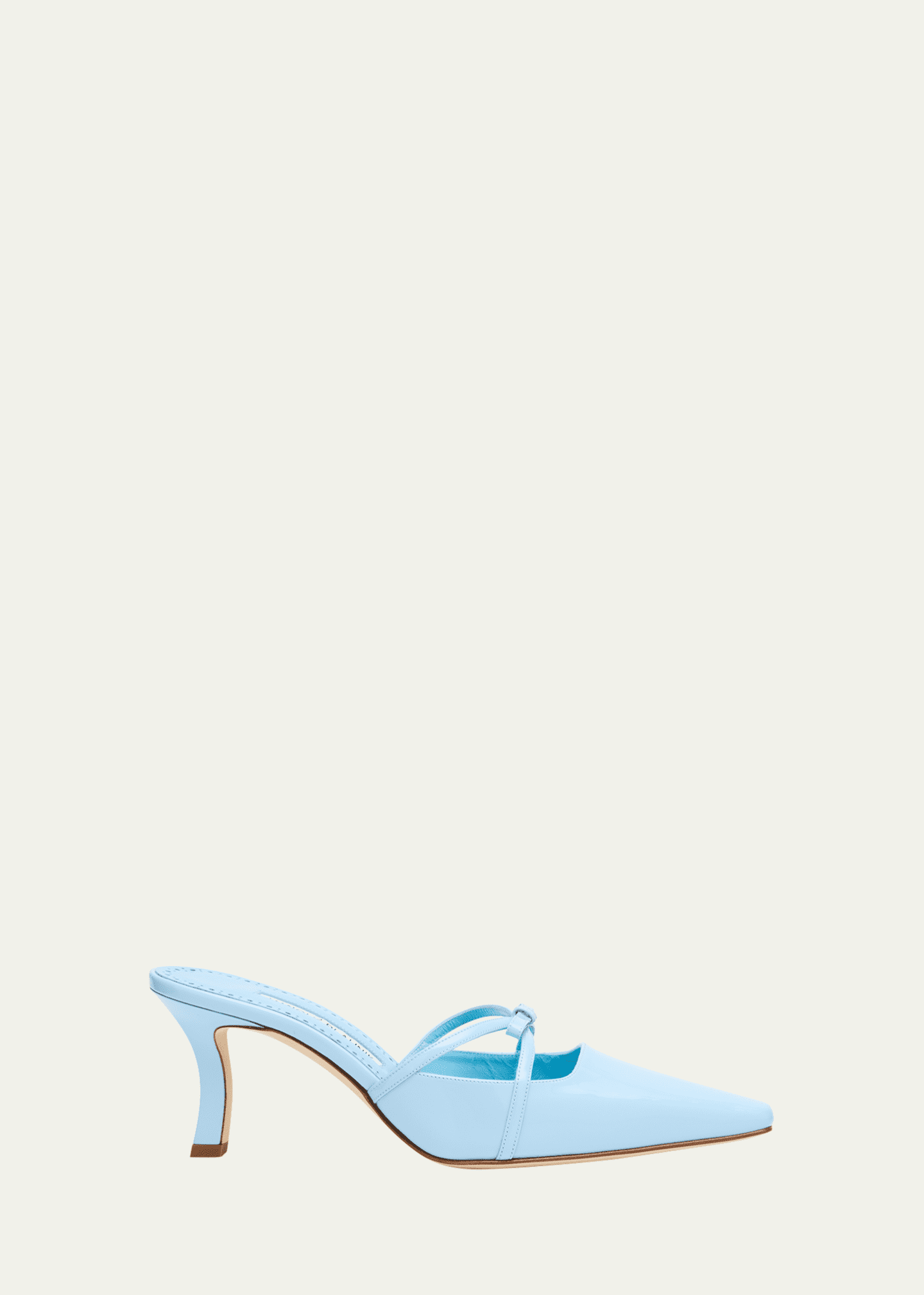 Manolo Blahnik Dariamu Patent Leather Bow Mules Image 1 of 6