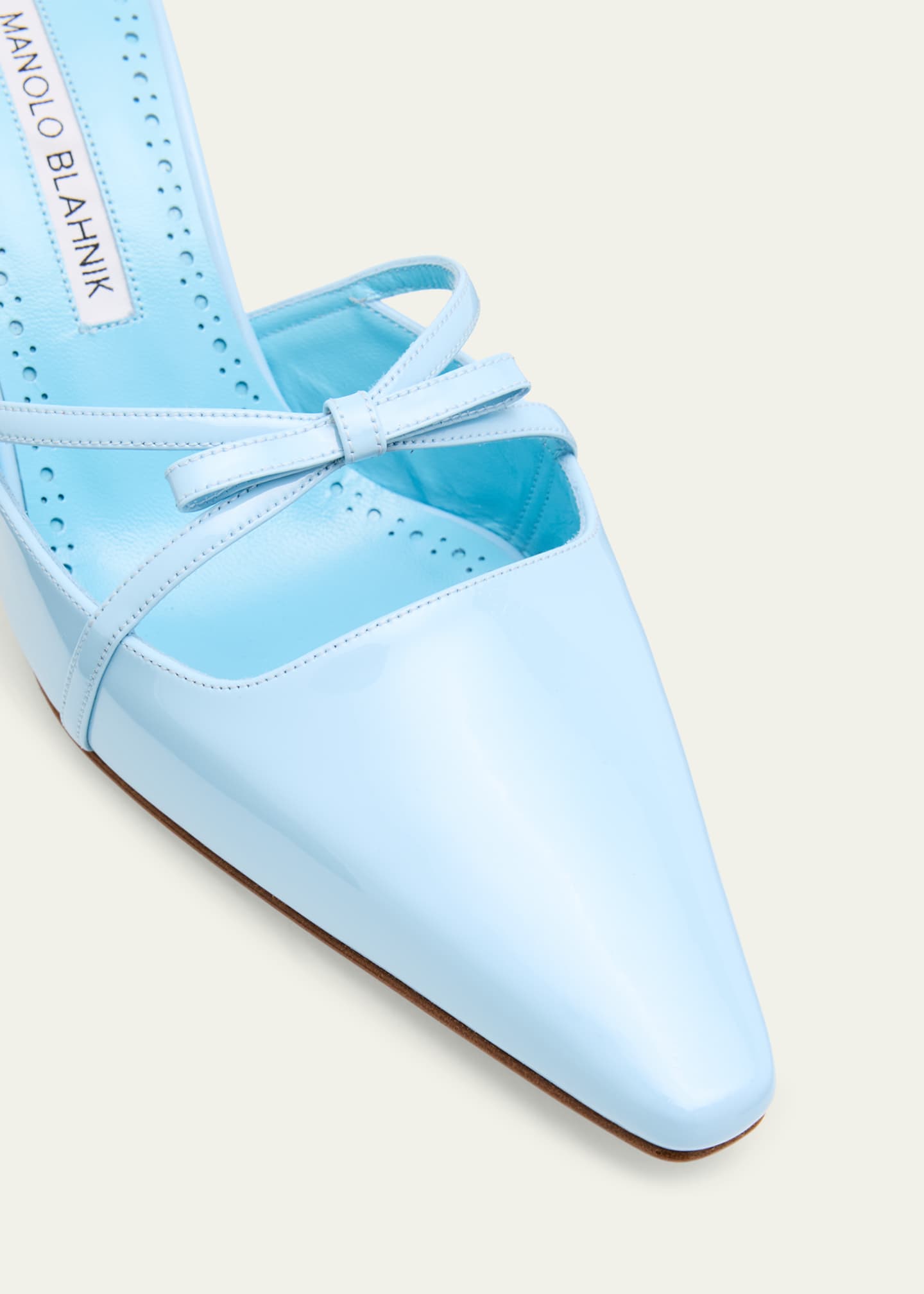 Manolo Blahnik Dariamu Patent Leather Bow Mules Image 5 of 6