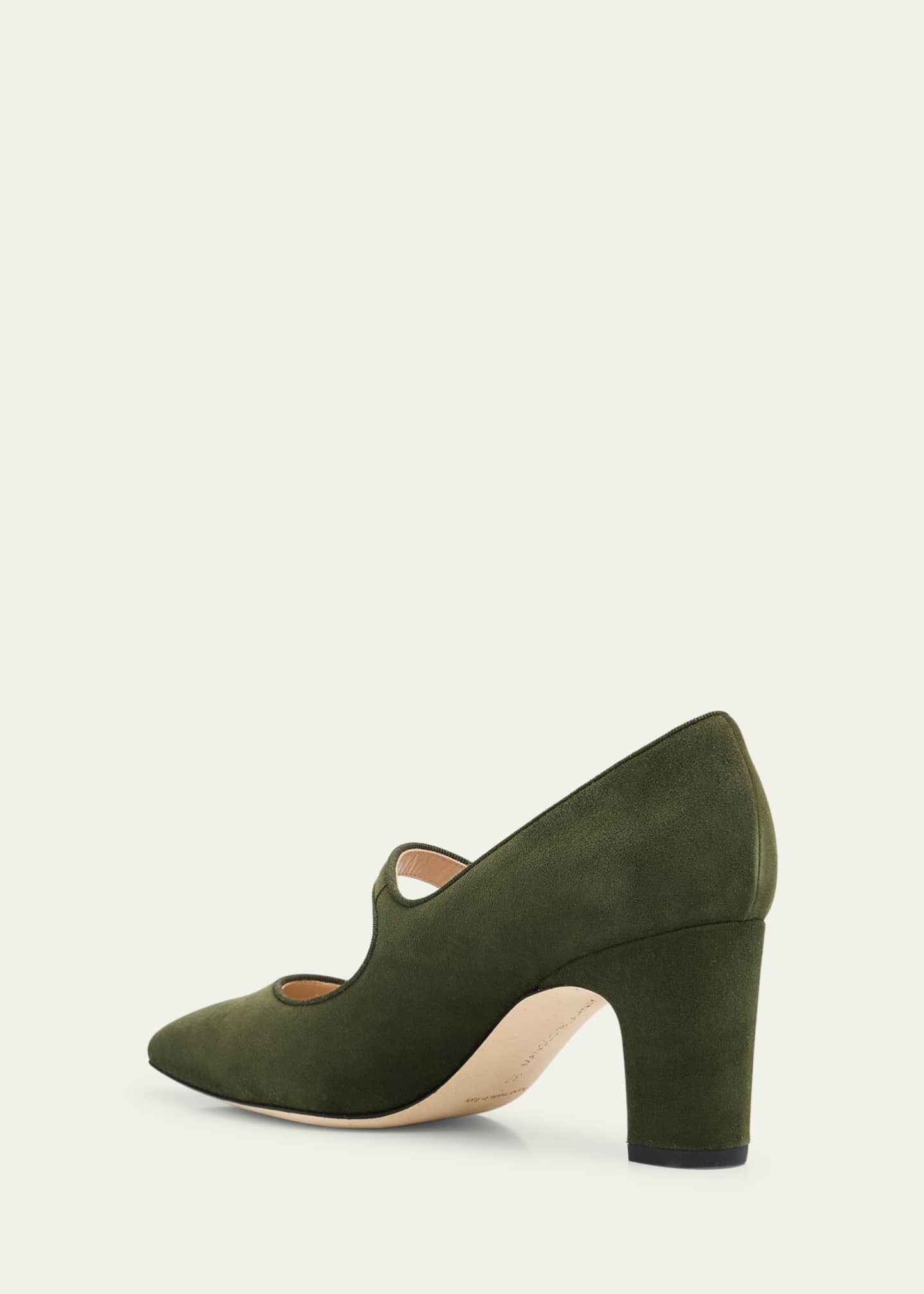 Manolo Blahnik Campariba Kid Suede Pumps Image 2 of 4