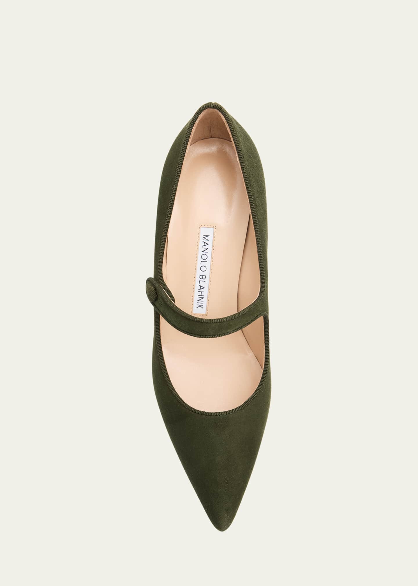 Manolo Blahnik Campariba Kid Suede Pumps Image 4 of 4