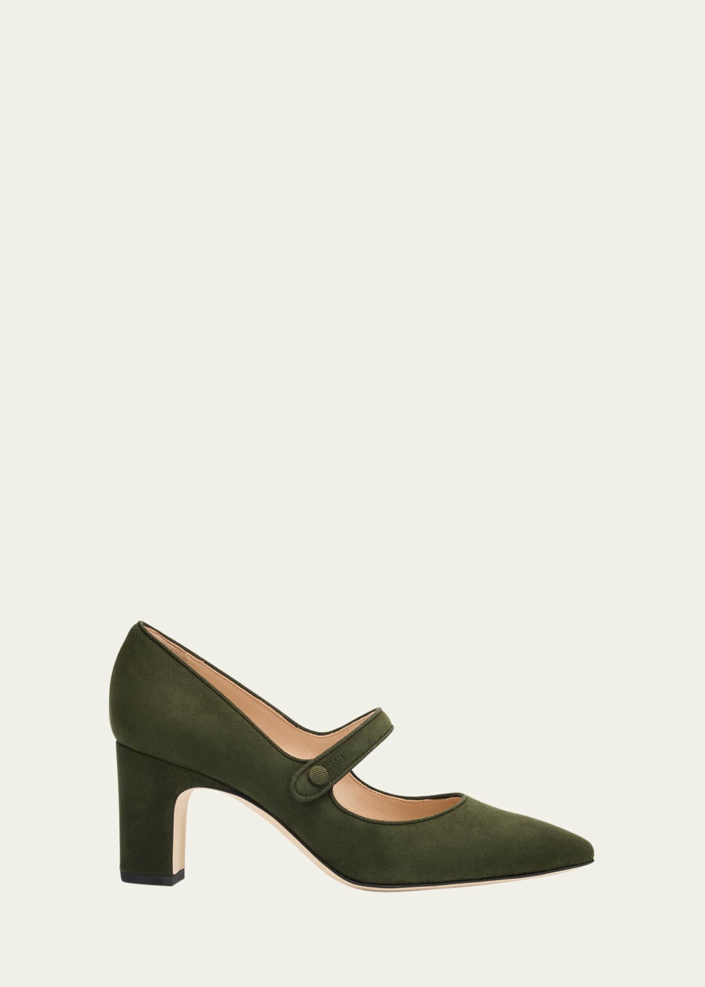 Manolo Blahnik Campariba Kid Suede Pumps Image 1 of 4