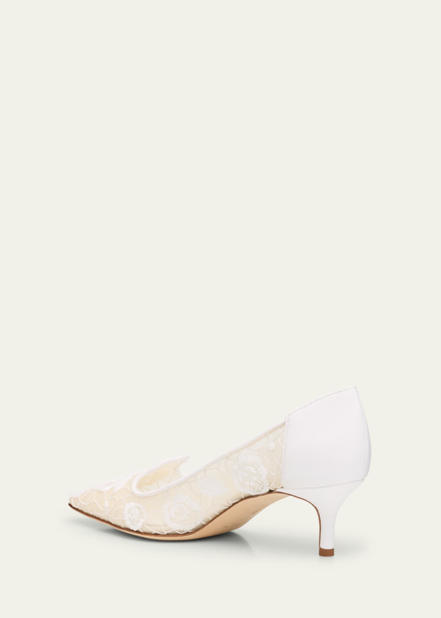 Manolo Blahnik Milandrasli Beaded Floral Lace Pumps Image 2 of 4