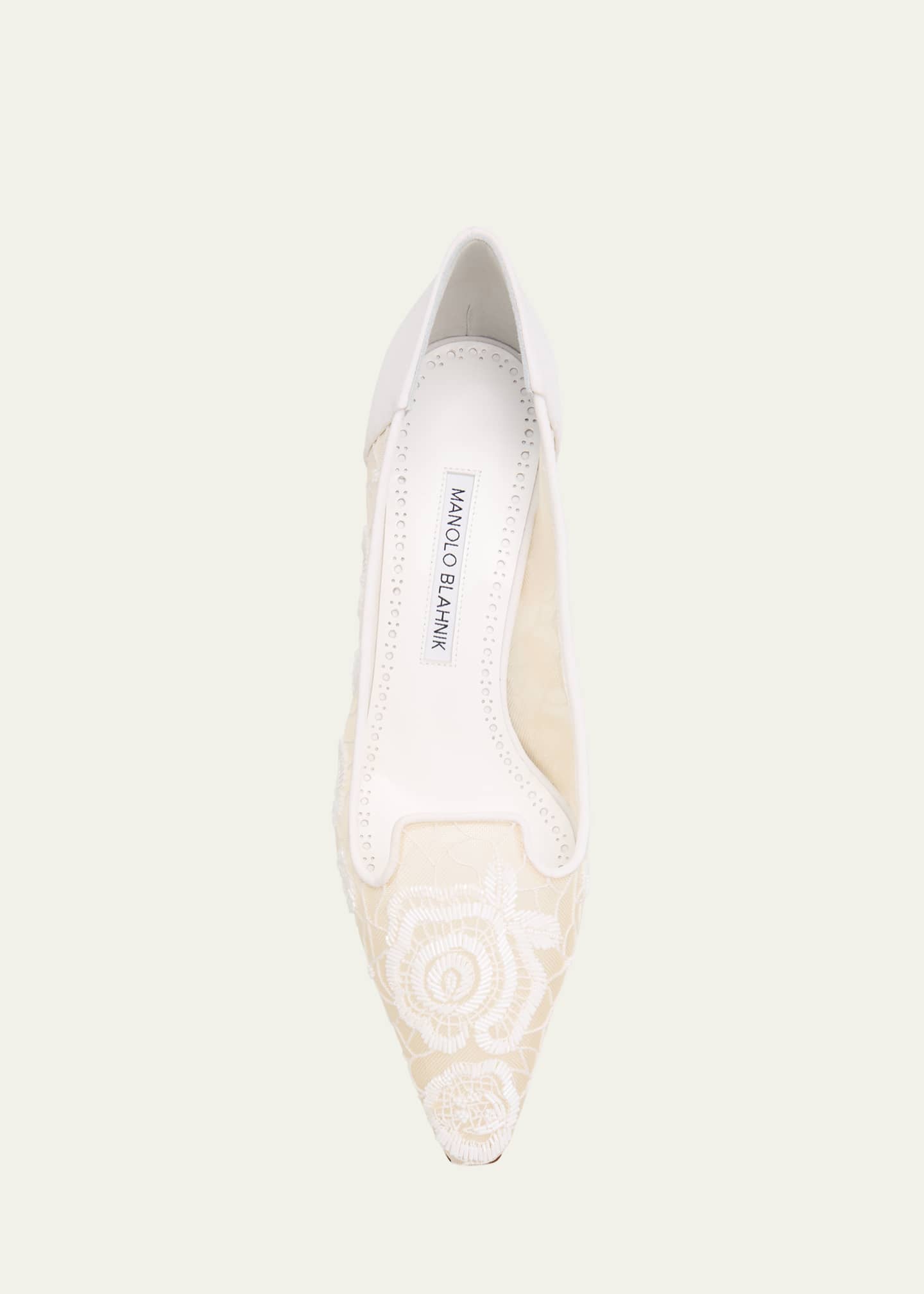 Manolo Blahnik Milandrasli Beaded Floral Lace Pumps Image 4 of 4