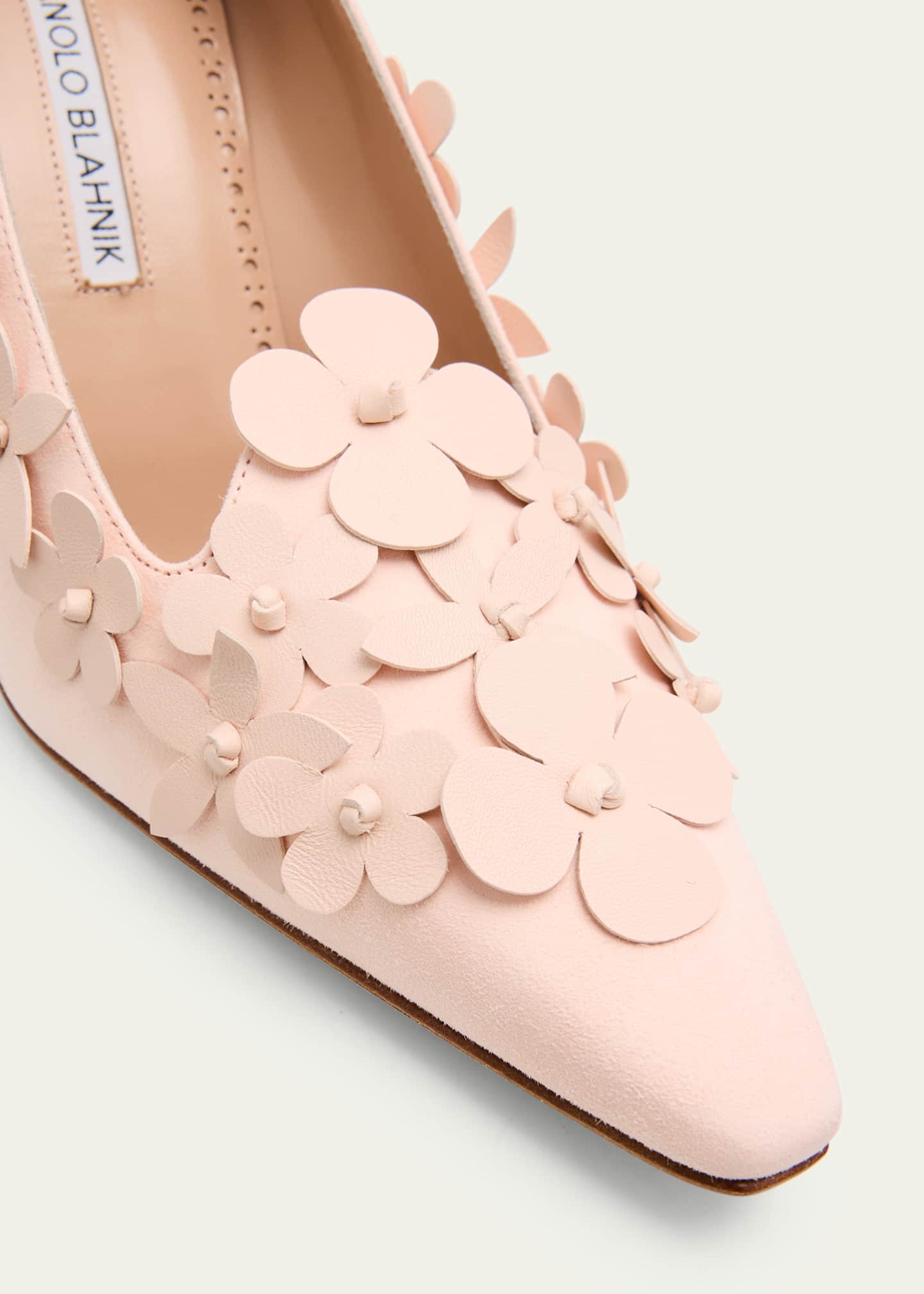 Manolo Blahnik Harneclo Suede Pointed-Toe Pumps Image 3 of 4