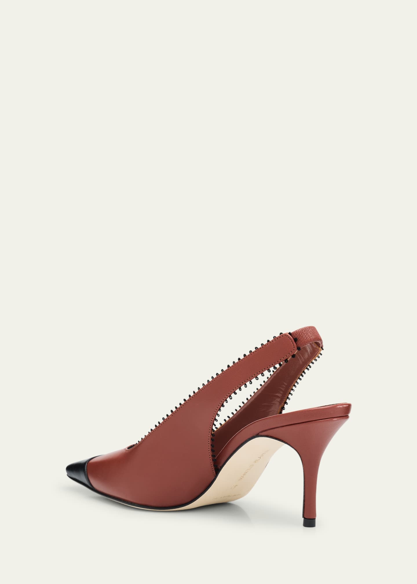 Manolo Blahnik Gaius Leather Slingback Pumps Image 2 of 4