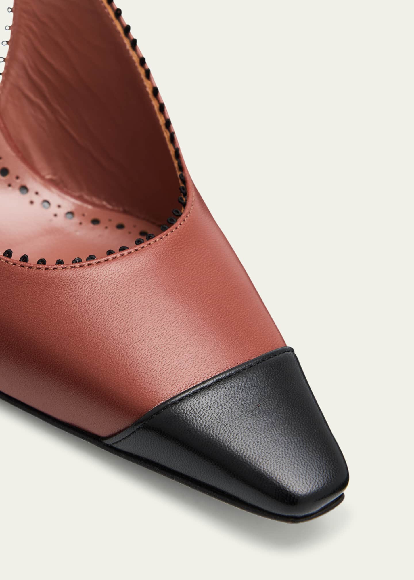 Manolo Blahnik Gaius Leather Slingback Pumps Image 3 of 4