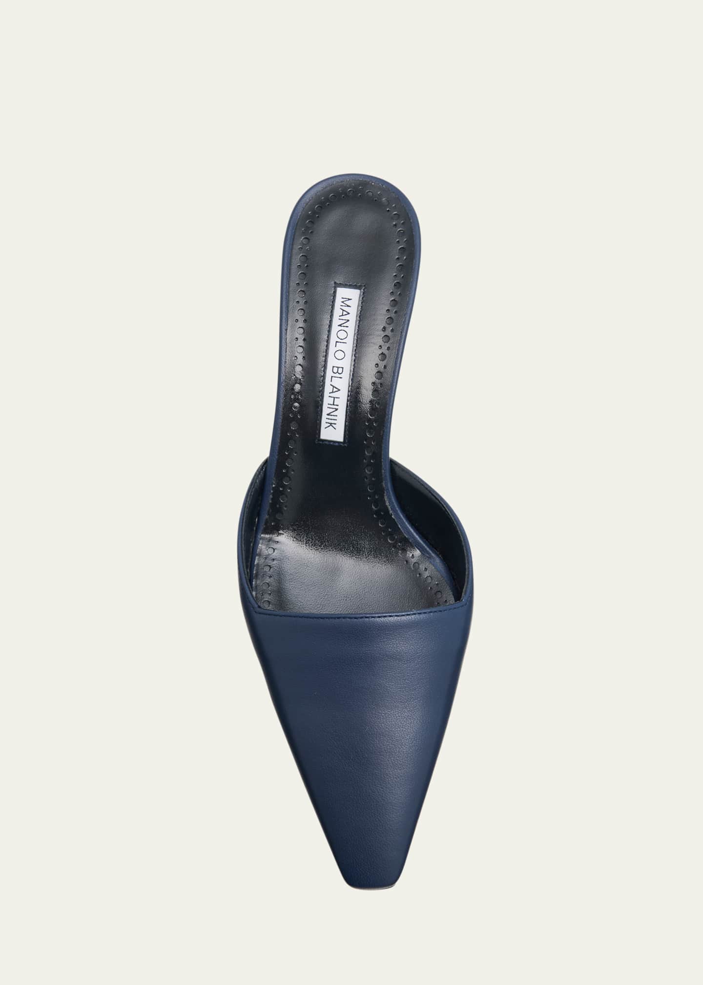 Manolo Blahnik Moiramu Leather Mules Image 4 of 4