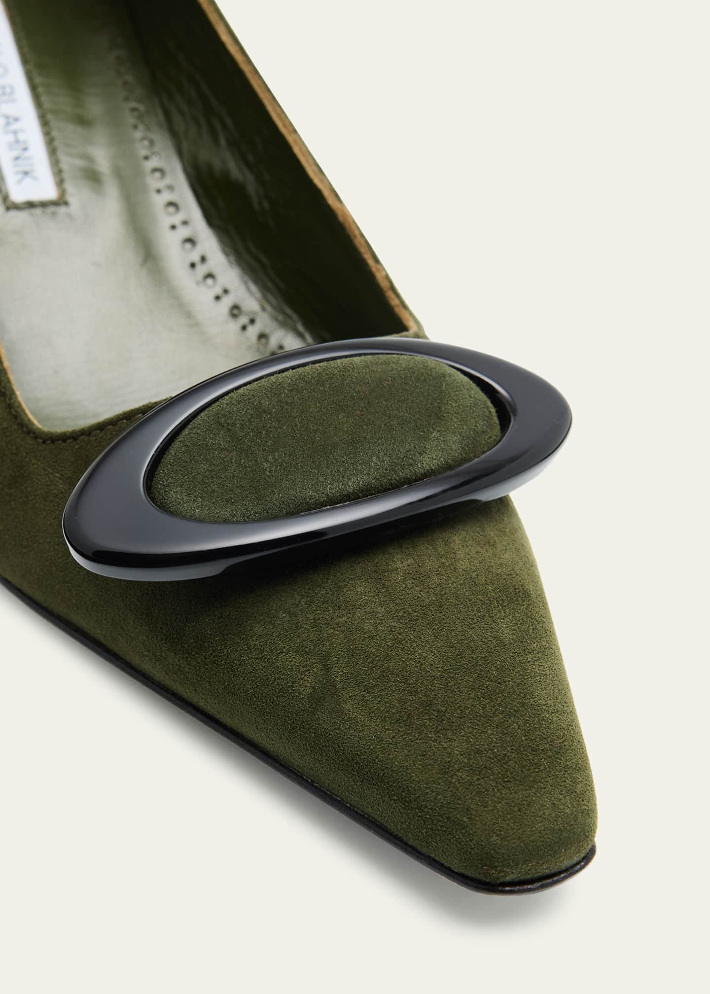 Manolo Blahnik Fenix Suede Pumps Image 3 of 4