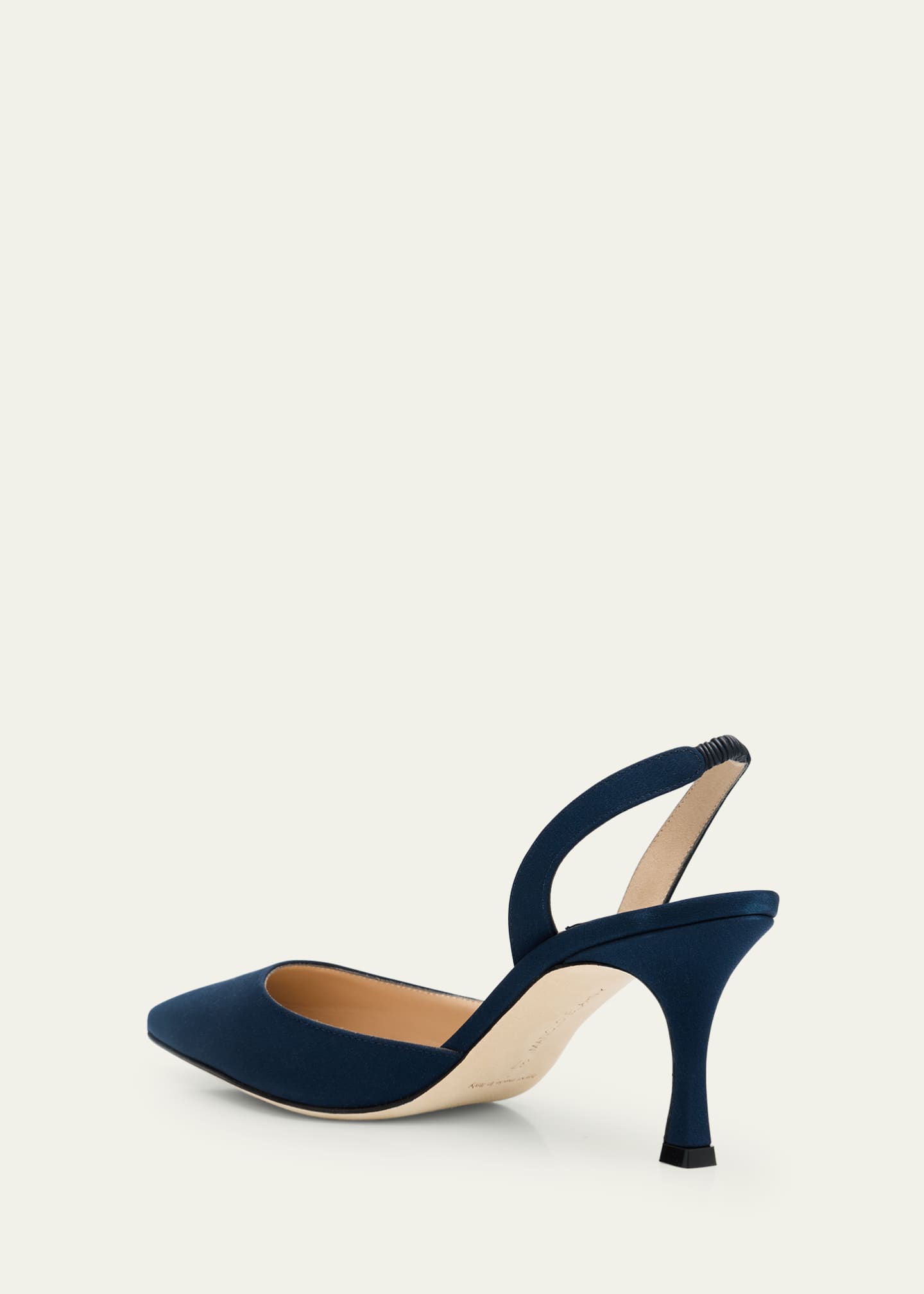 Manolo Blahnik Carolyne Satin Slingback Pumps Image 2 of 4