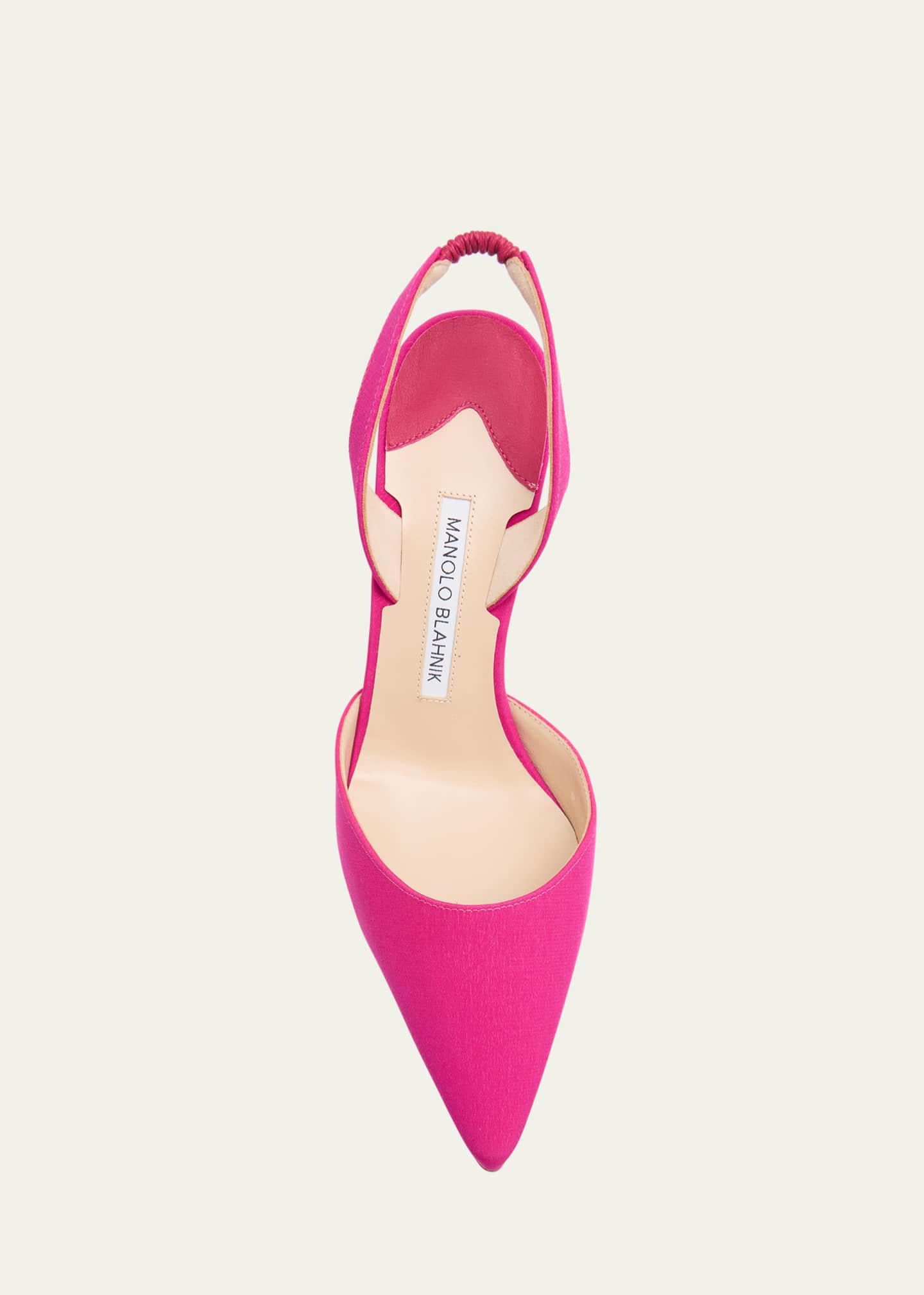 Manolo Blahnik Carolyne Satin Slingback Pumps Image 4 of 4