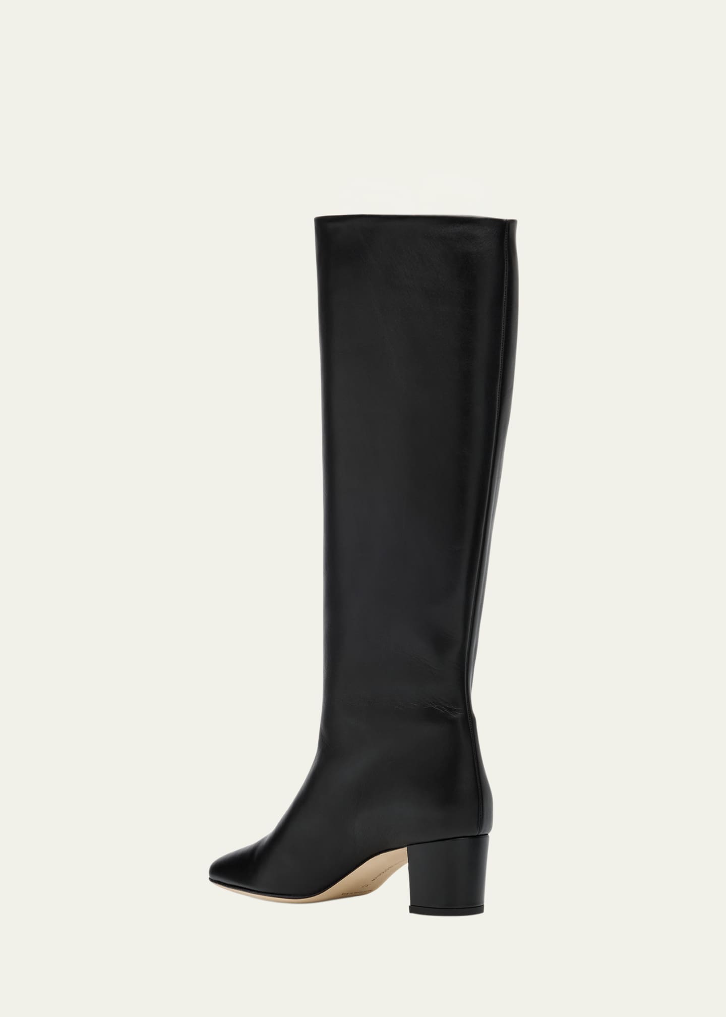 Manolo Blahnik Myra Leather Kitten Heel Boots Image 2 of 4