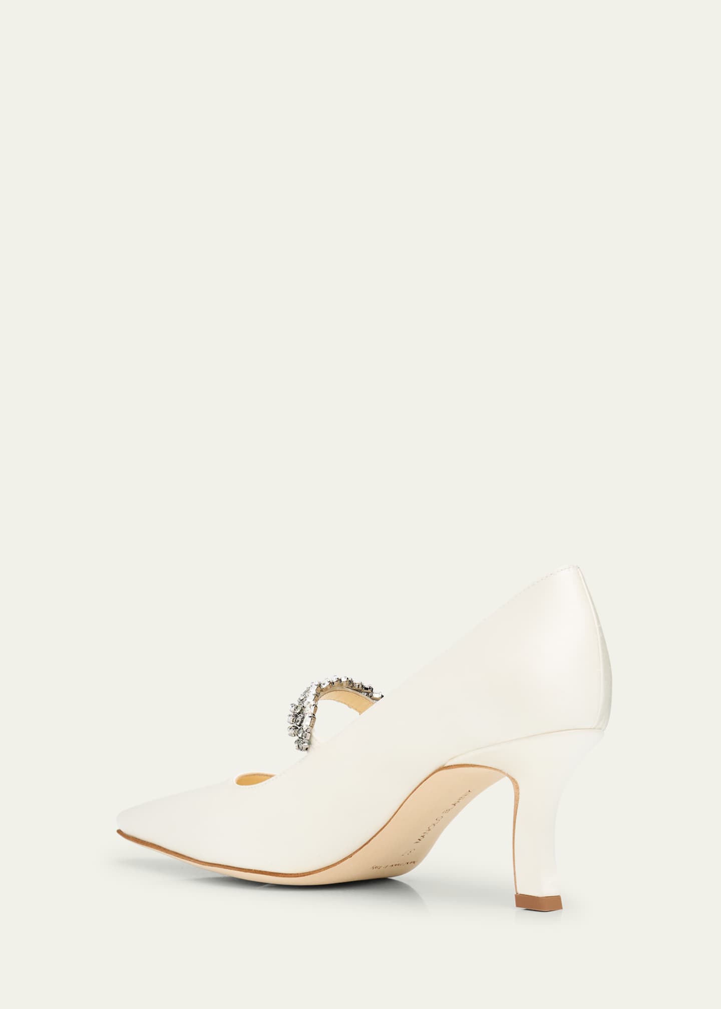 Manolo Blahnik Majika Embellished Satin Pumps Image 2 of 4