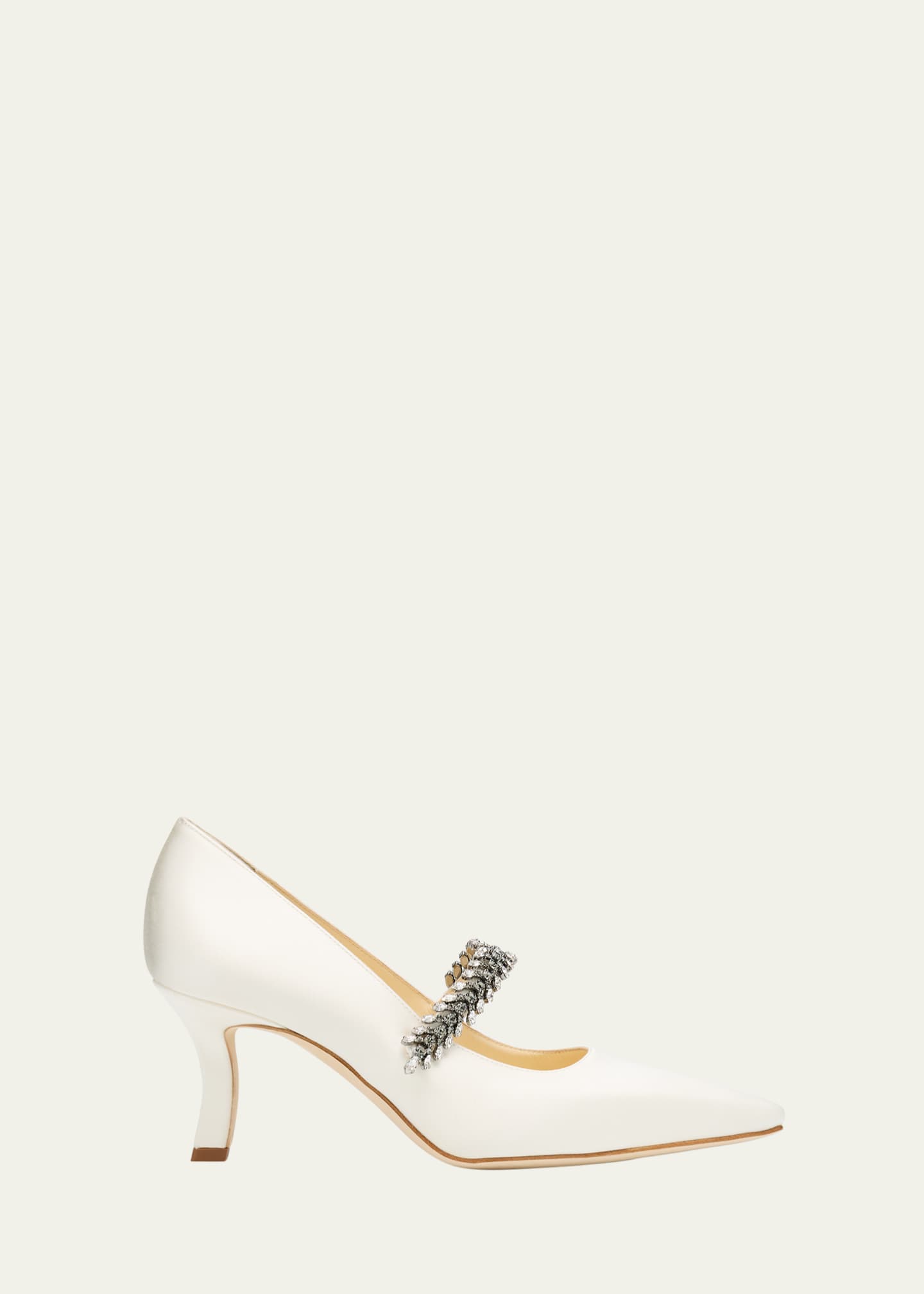 Manolo Blahnik Majika Embellished Satin Pumps - Bergdorf Goodman
