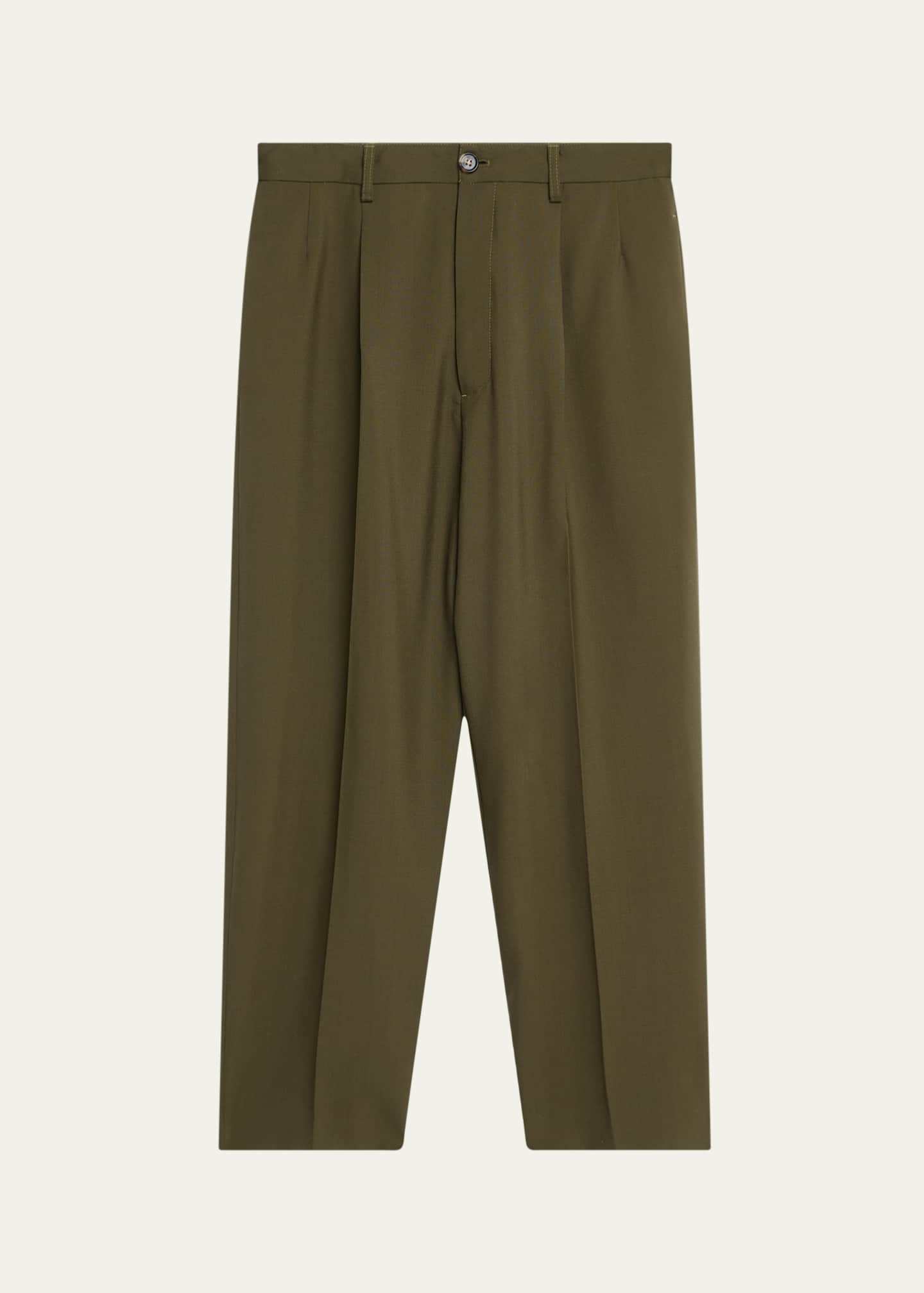 Deep blue tropical wool trousers with Marni Mending | Marni