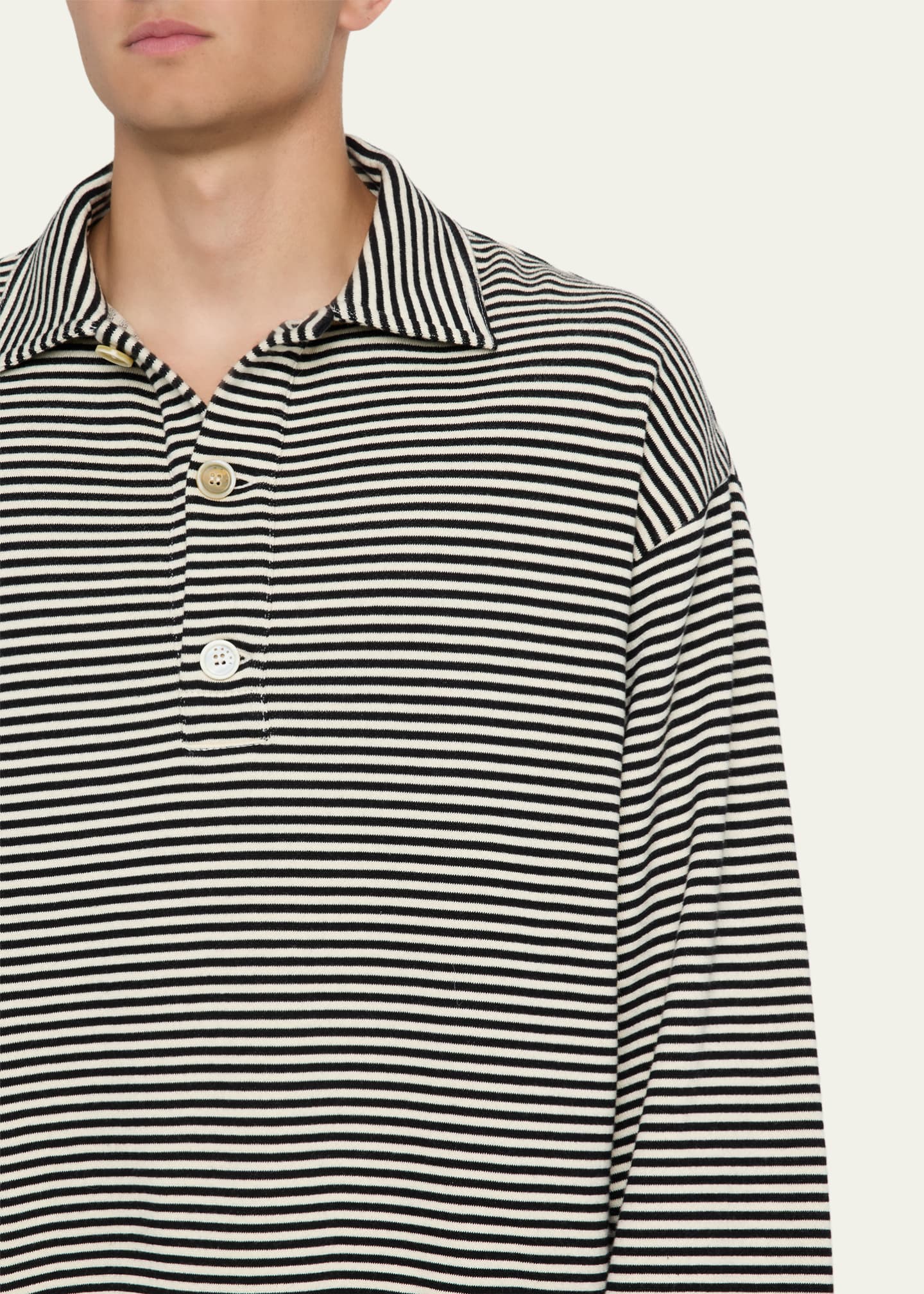 トップス Marni Logo Stripe Polo Shirt Brown and blue striped wool polo shirt | Marni