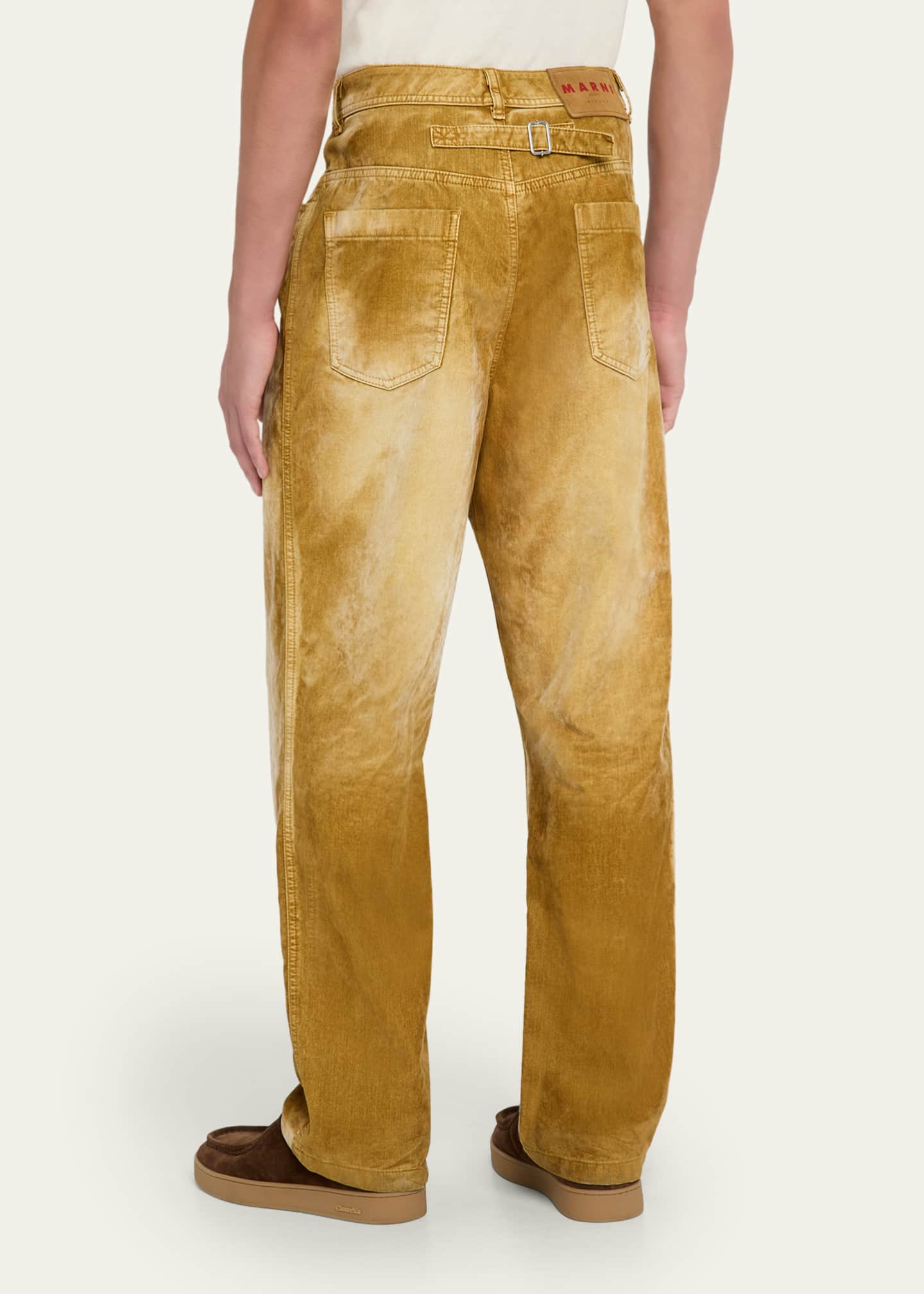 Marni Men's Relaxed-Fit Flocked Jeans Image 4 of 5