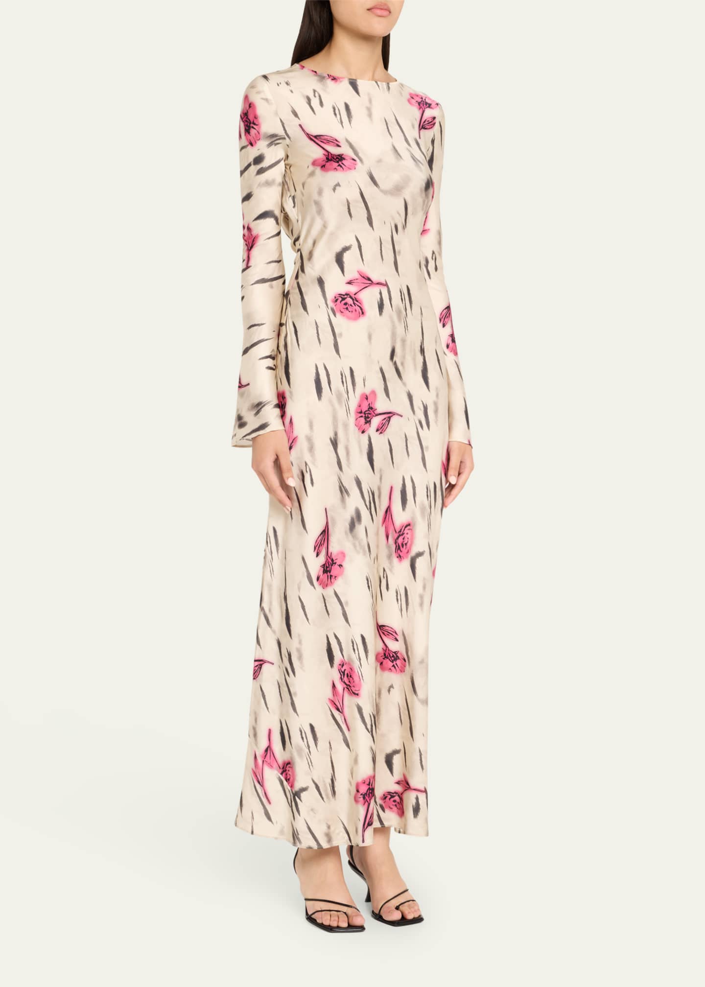 Ganni Beige Stretch Cotton Dress