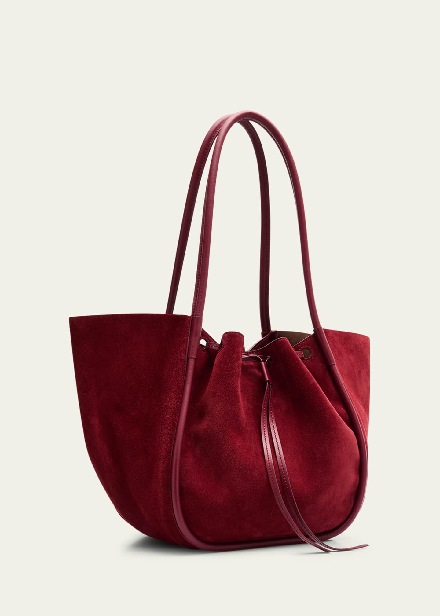 Proenza Schouler Large Ruched Suede Tote Bag Image 3 of 6
