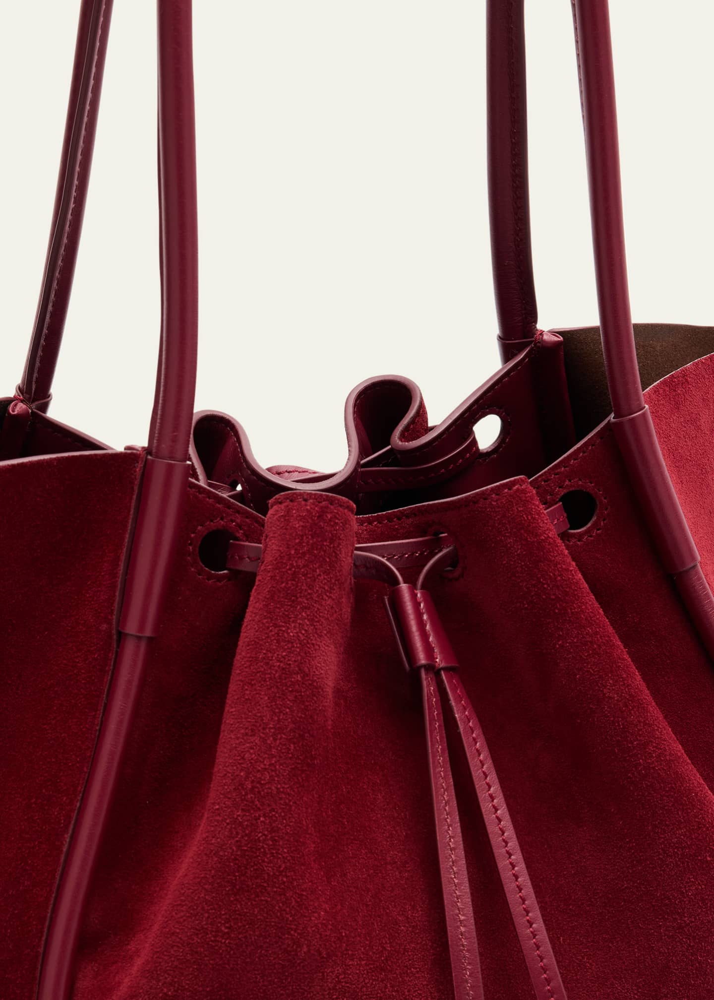 Proenza Schouler Large Ruched Suede Tote Bag Image 6 of 6