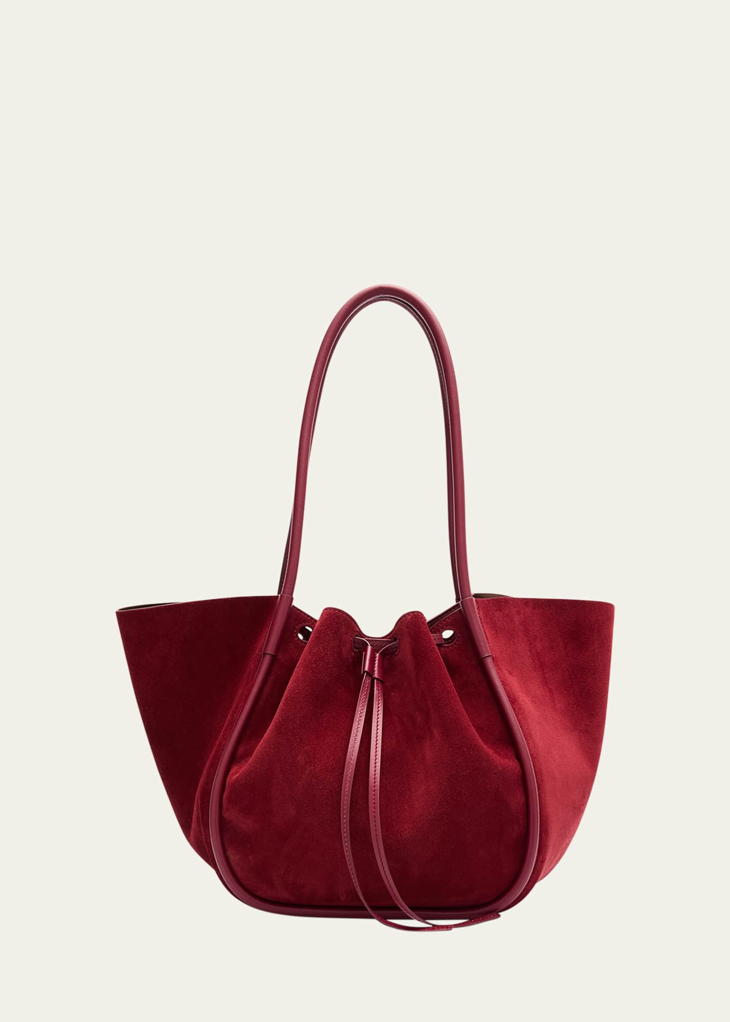 Proenza Schouler Large Ruched Suede Tote Bag Image 1 of 6