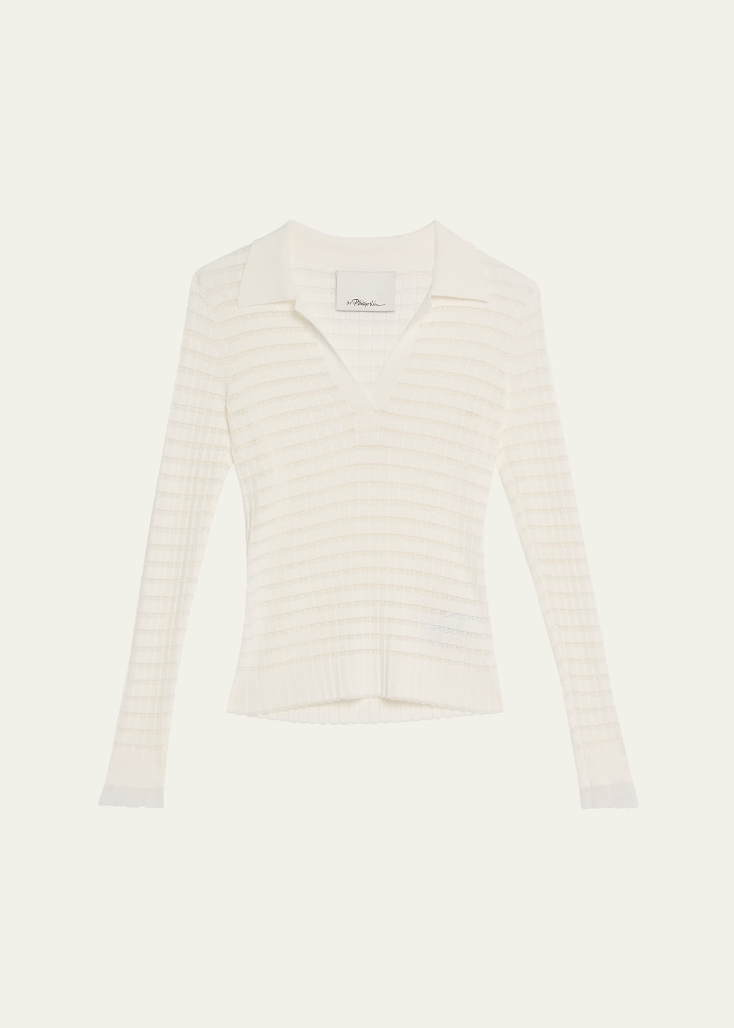 3.1 Phillip Lim Long-Sleeve Polo Top Image 1 of 5