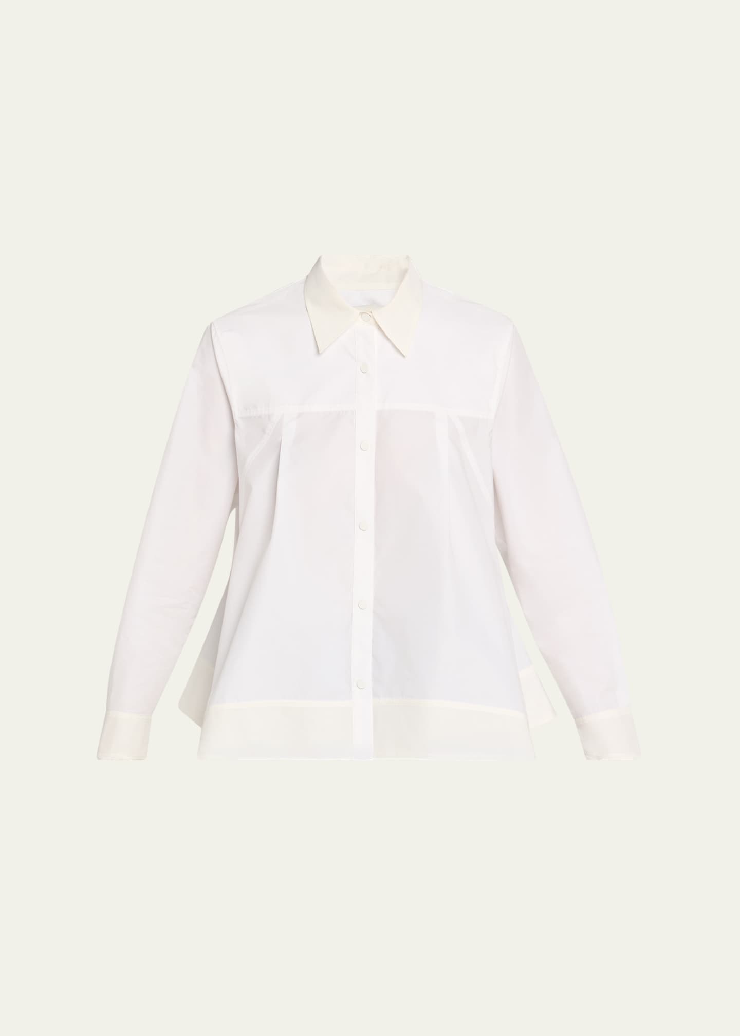 3.1 Phillip Lim Flounce-Hem Long-Sleeve Shirt Image 1 of 5