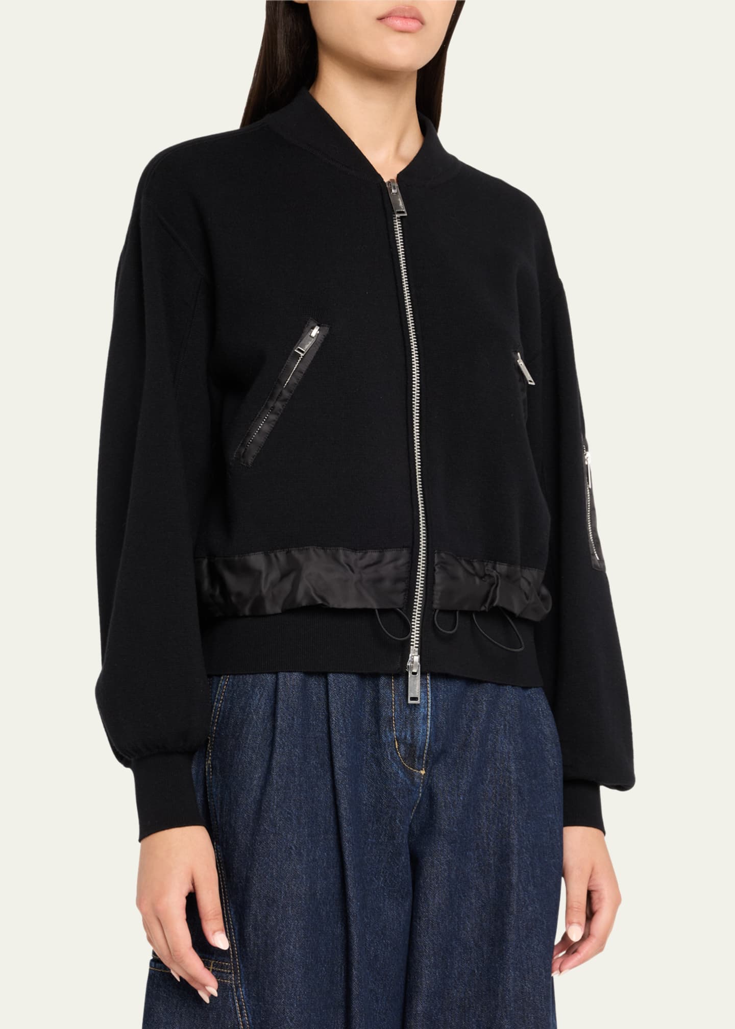 3.1 Phillip Lim Double-Layer Bomber Jacket Image 4 of 5