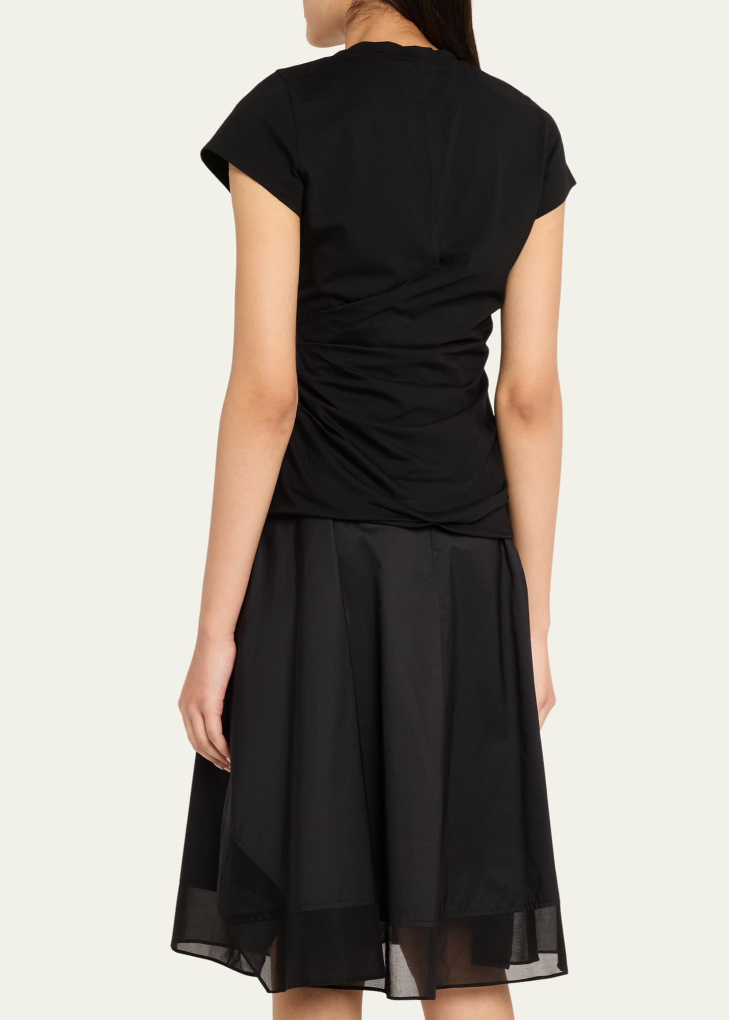 3.1 Phillip Lim Draped Short-Sleeve Tee Image 3 of 5