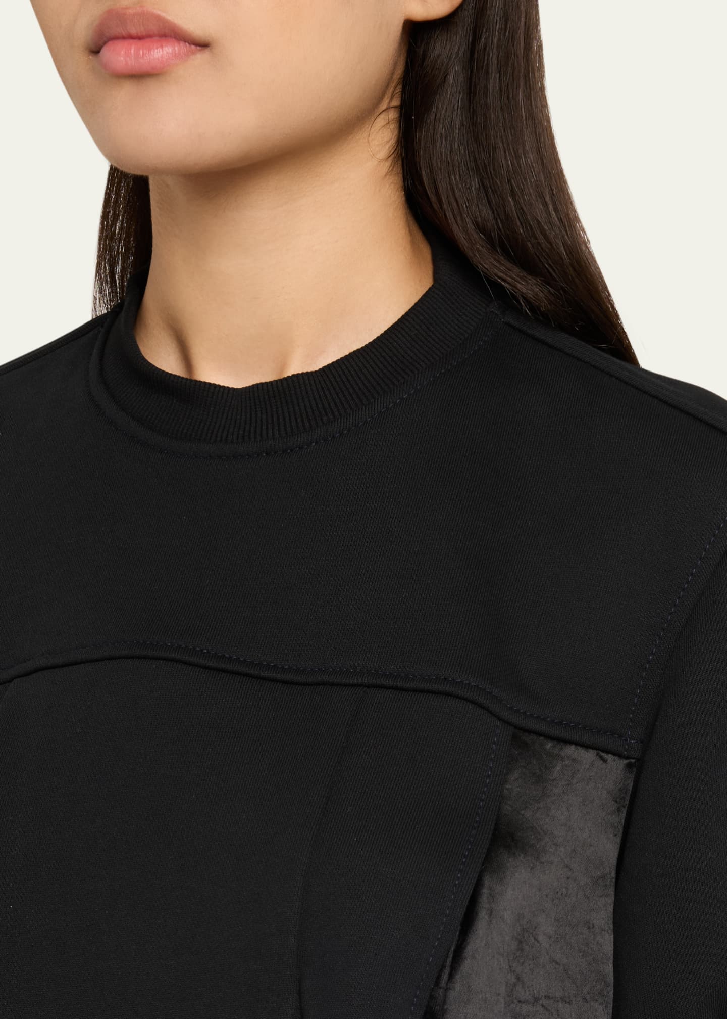 3.1 Phillip Lim Satin Combo Flounce Top Image 5 of 5