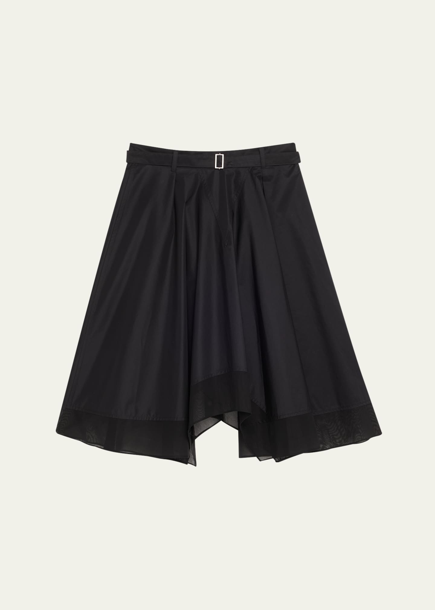 3.1 Phillip Lim Flounce Chiffon-Hem Midi Skirt Image 1 of 5