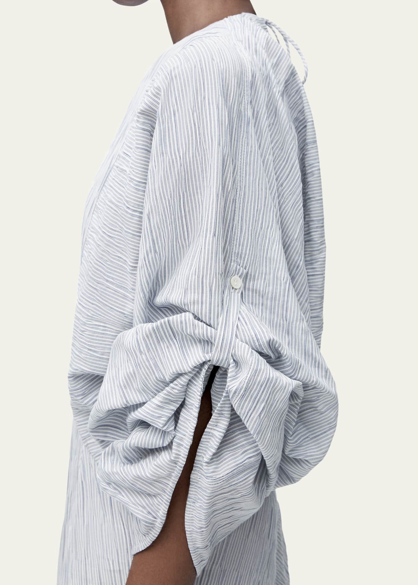 Loewe Striped Cape Sleeve Caftan Dress Image 2 of 2