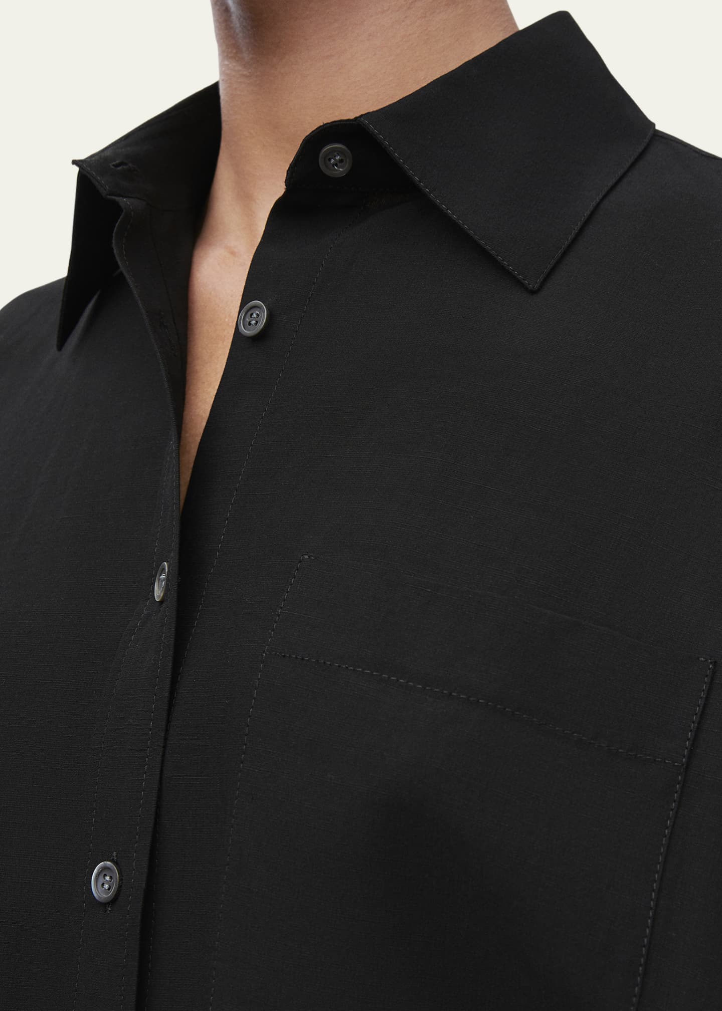 Loewe Drawstring Open-Back Blouson Blouse Image 2 of 2