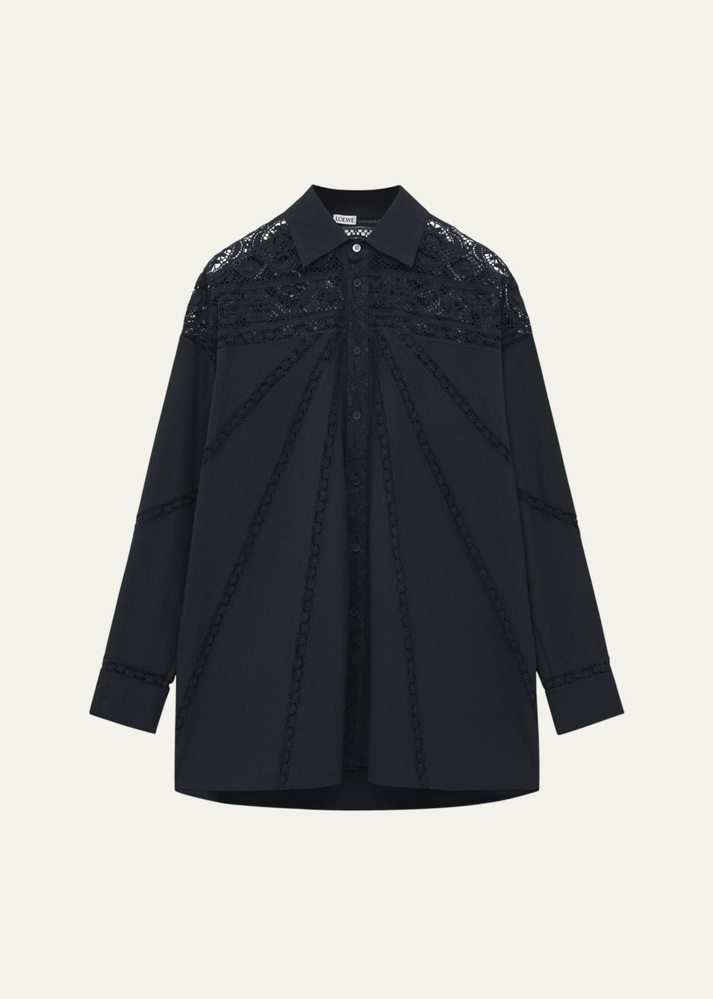 Loewe Sheer Lace Button Down Blouse Image 1 of 2