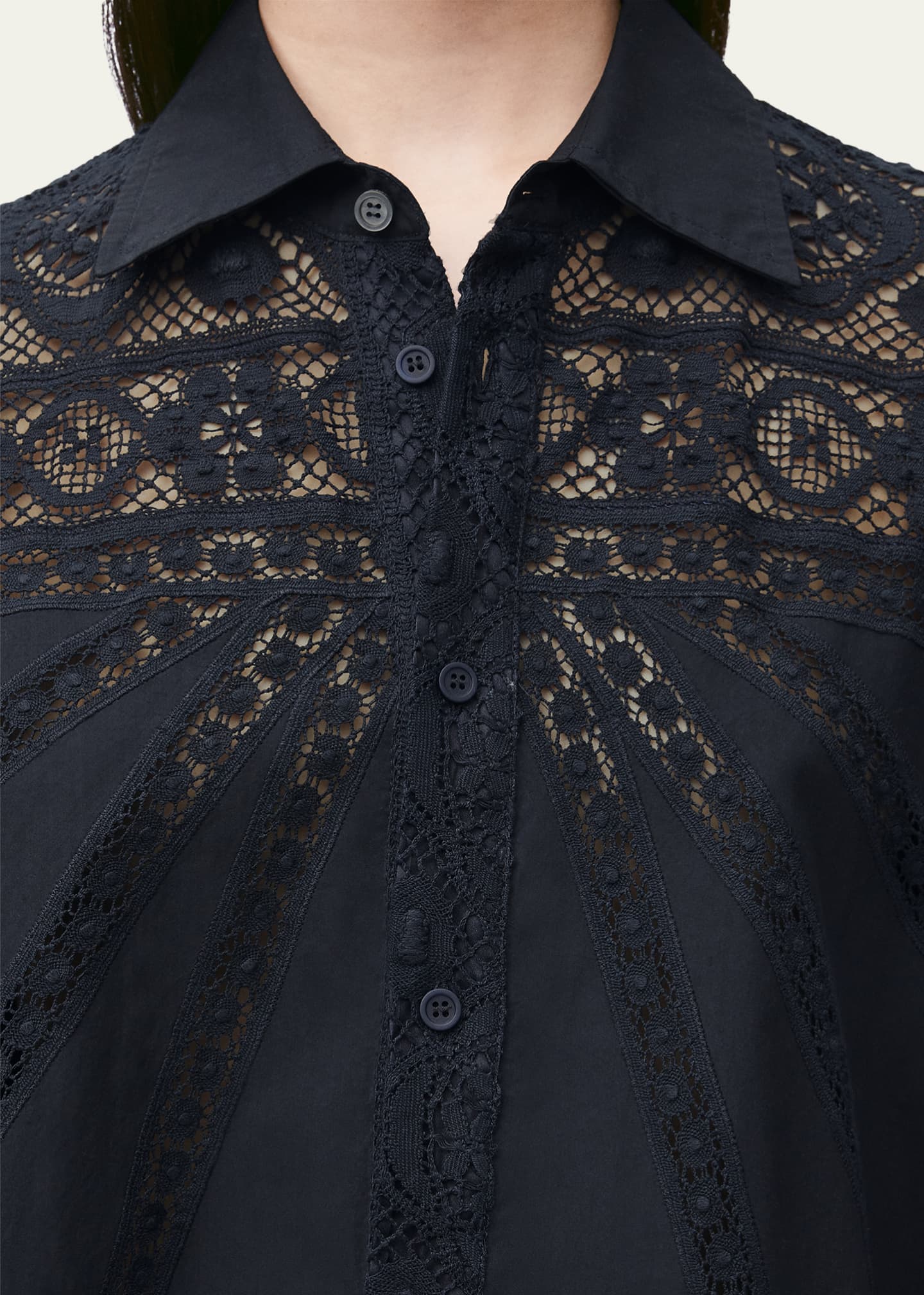 Loewe Sheer Lace Button Down Blouse Image 2 of 2