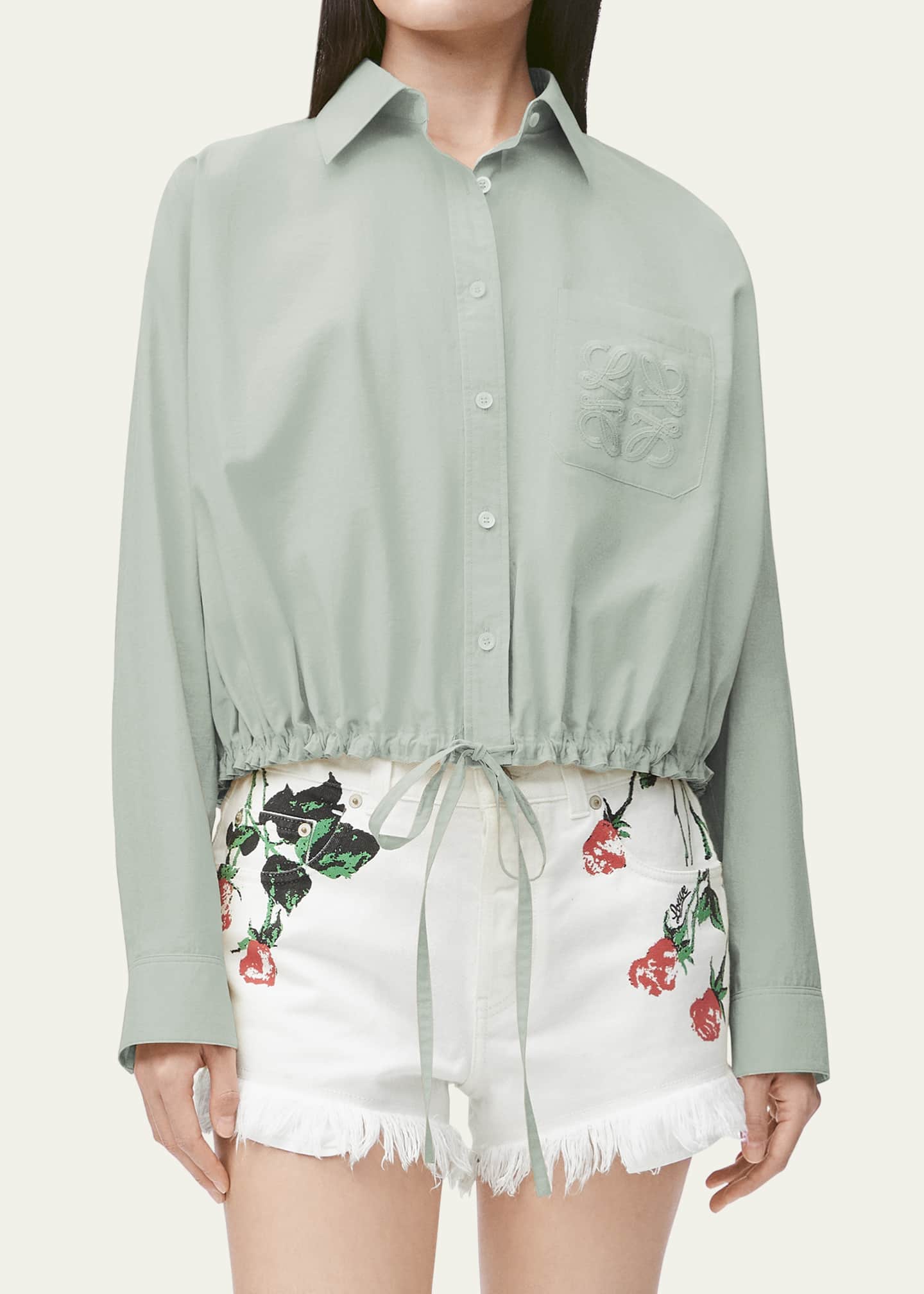 Loewe Drawstring Terry Anagram Blouson Blouse Image 2 of 2