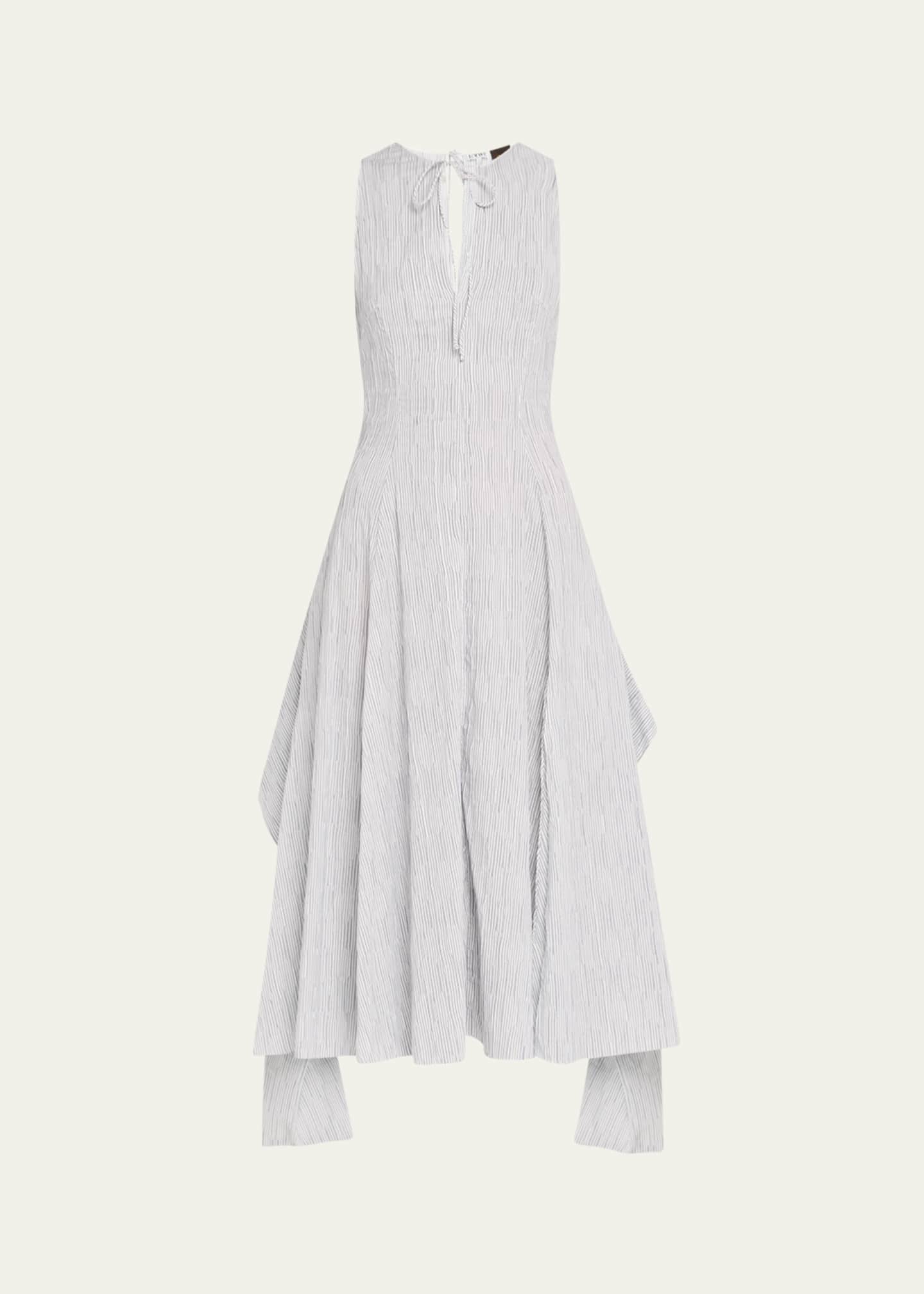 Loewe Striped Keyhole Tie-Front Dress Image 1 of 5