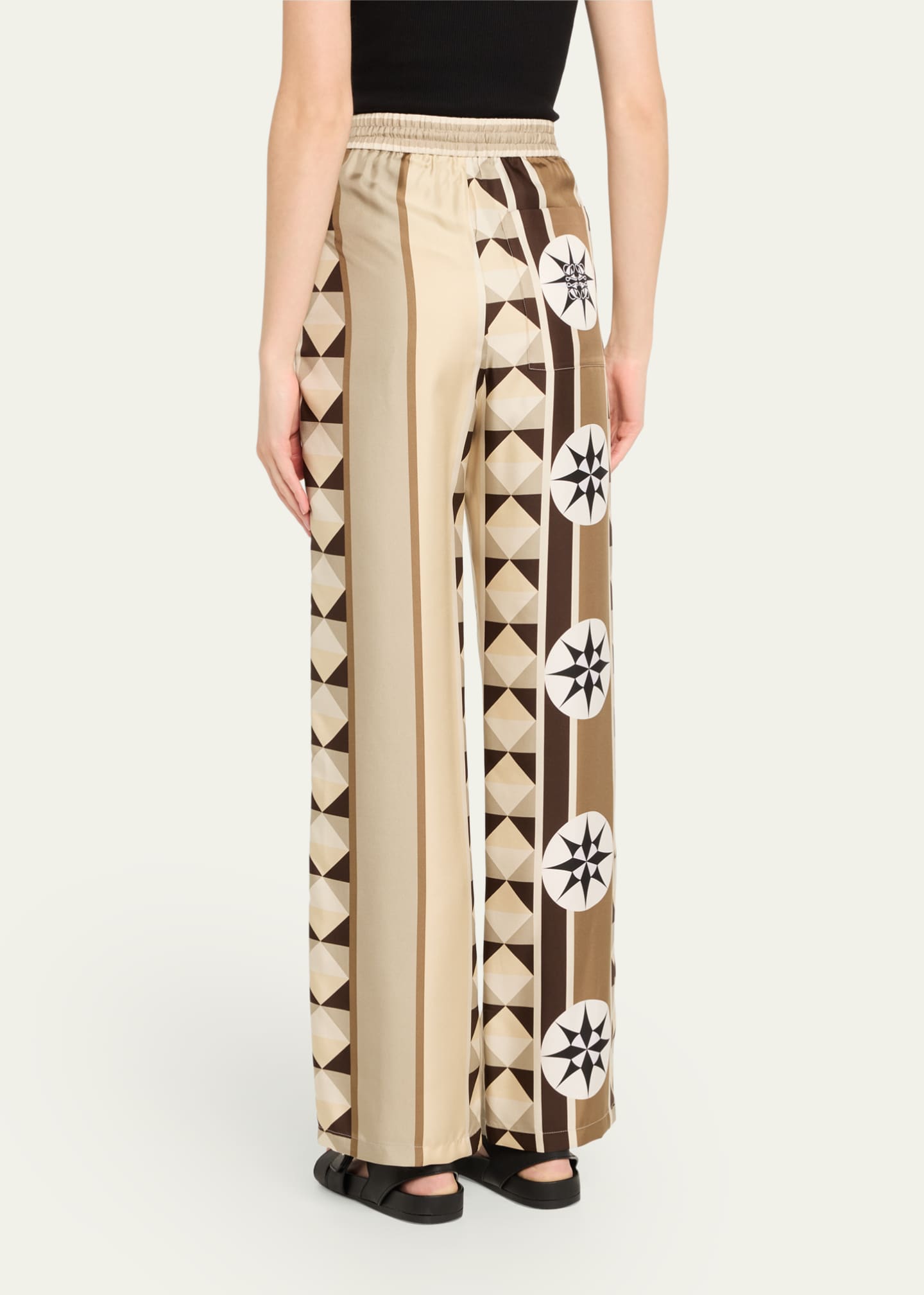 Loewe Scarf Print Silk Pajama Trousers Image 3 of 5